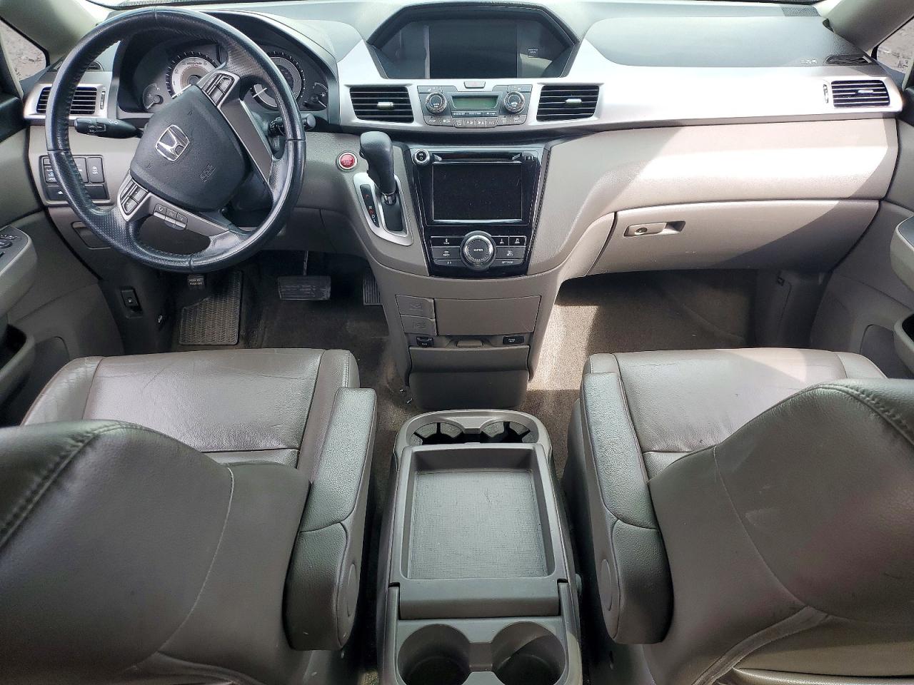 2014 Honda Odyssey Exl White vin: 5FNRL5H61EB043744