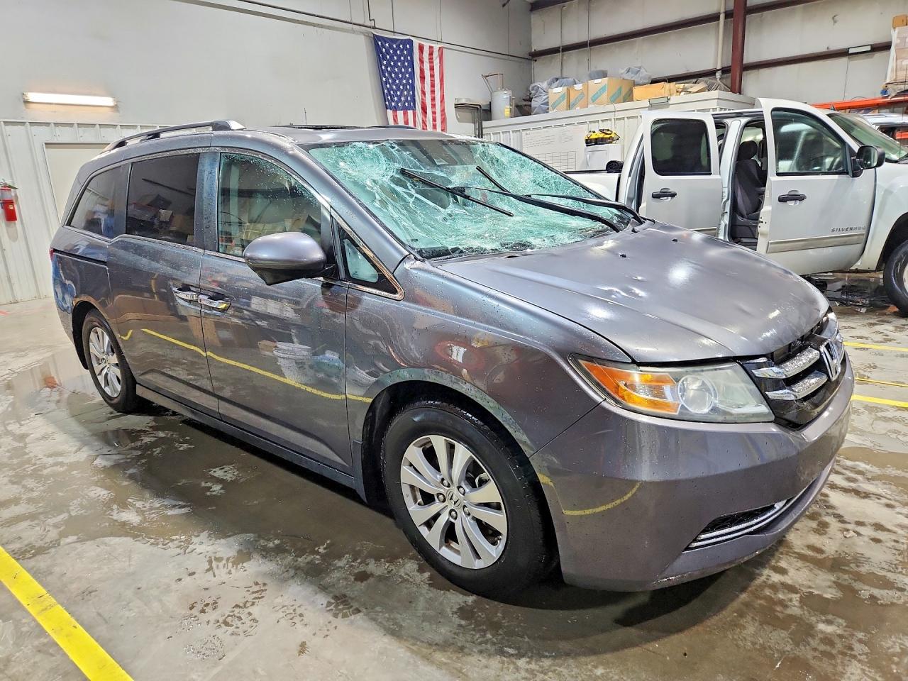 2014 Honda Odyssey Exl Gray vin: 5FNRL5H61EB044778