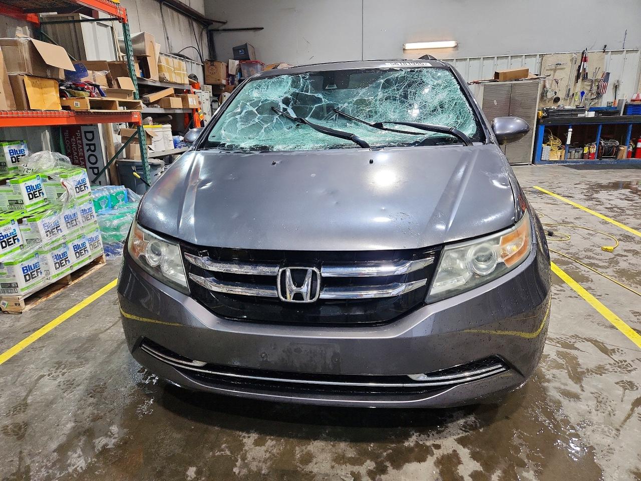 2014 Honda Odyssey Exl Gray vin: 5FNRL5H61EB044778