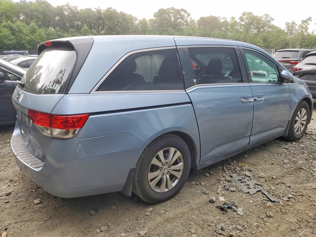 2014 Honda Odyssey Exl Blue vin: 5FNRL5H61EB049513