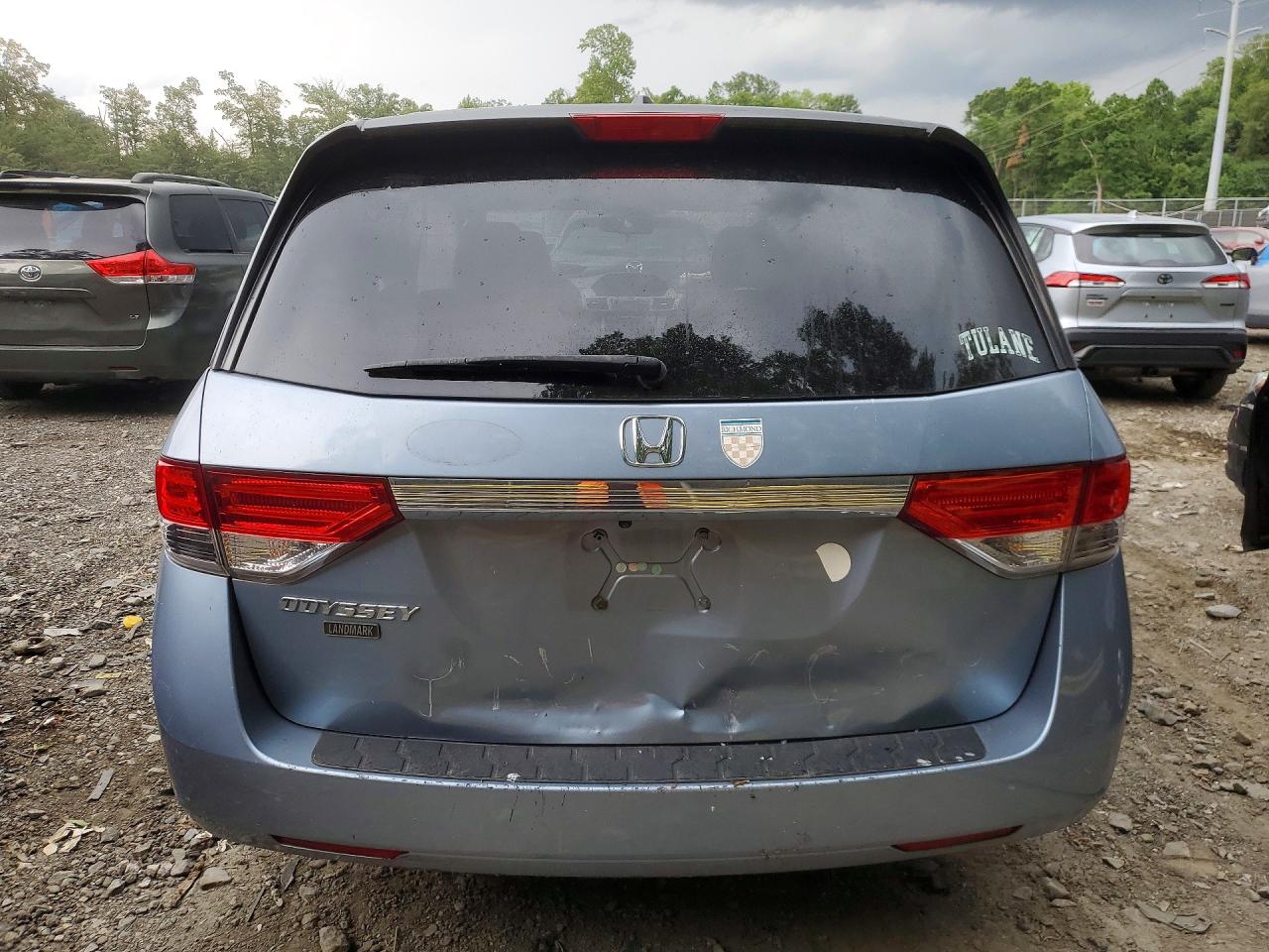 2014 Honda Odyssey Exl Blue vin: 5FNRL5H61EB049513