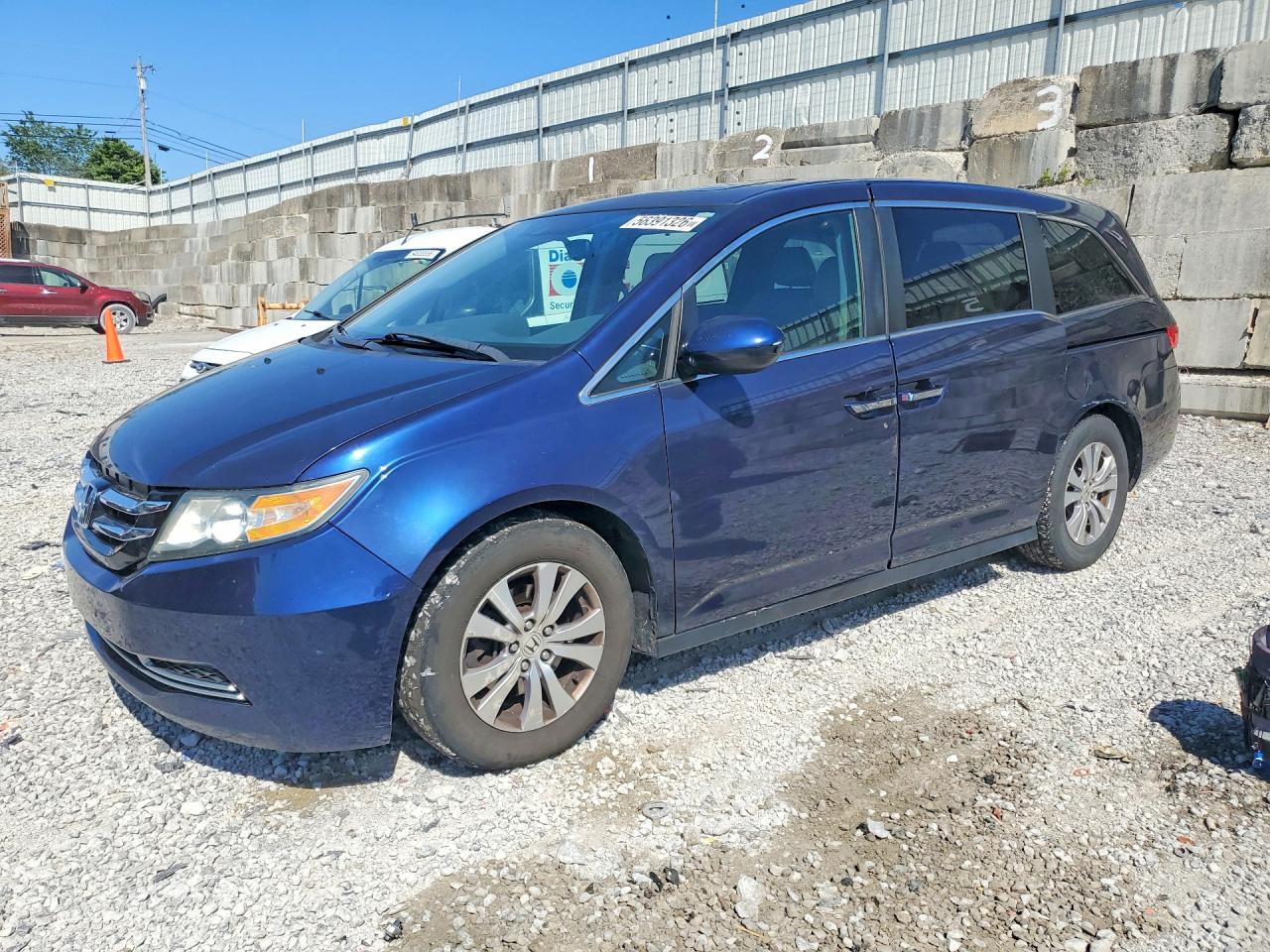2014 Honda Odyssey Exl Blue vin: 5FNRL5H61EB052931