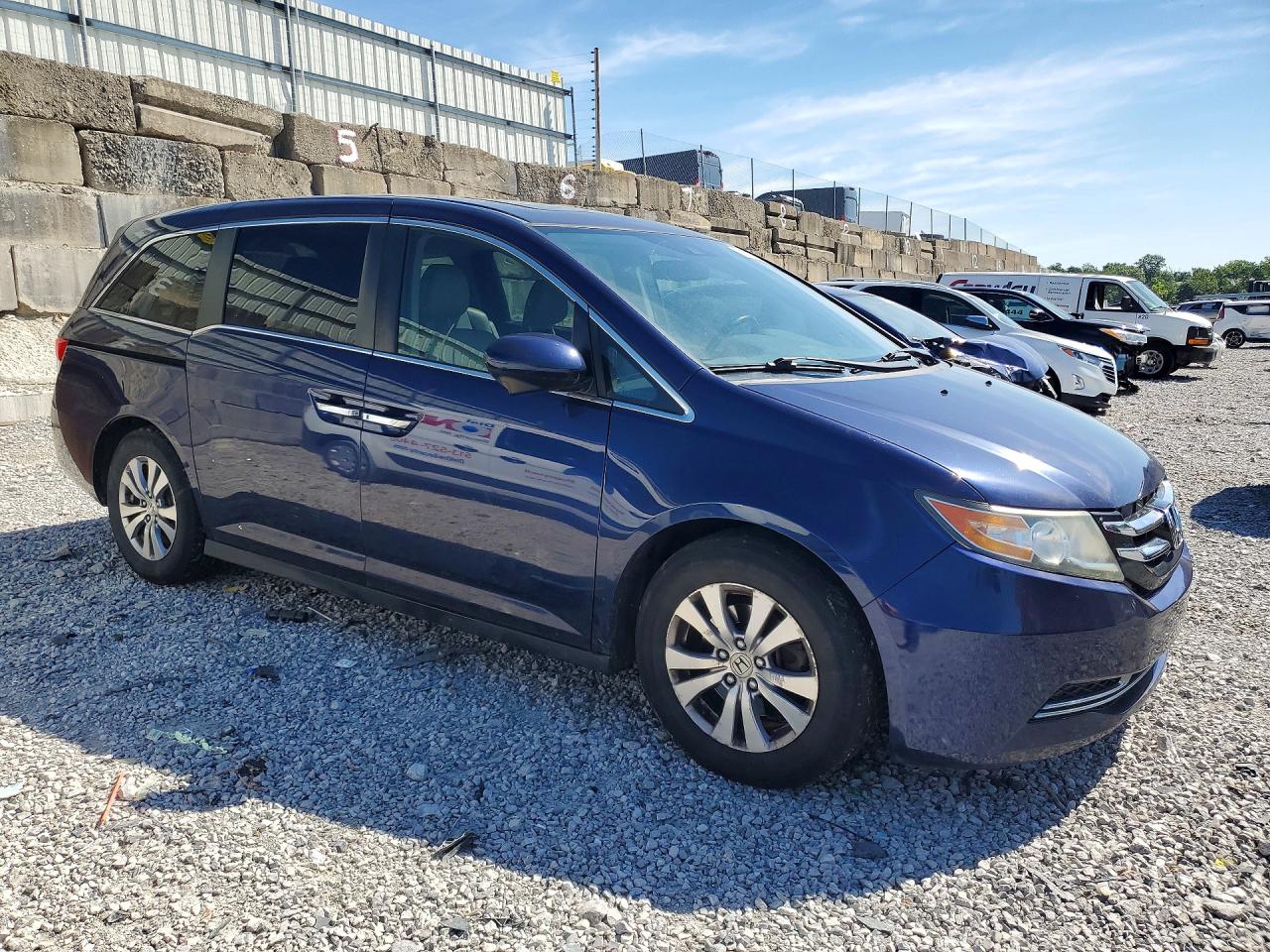 2014 Honda Odyssey Exl Blue vin: 5FNRL5H61EB052931
