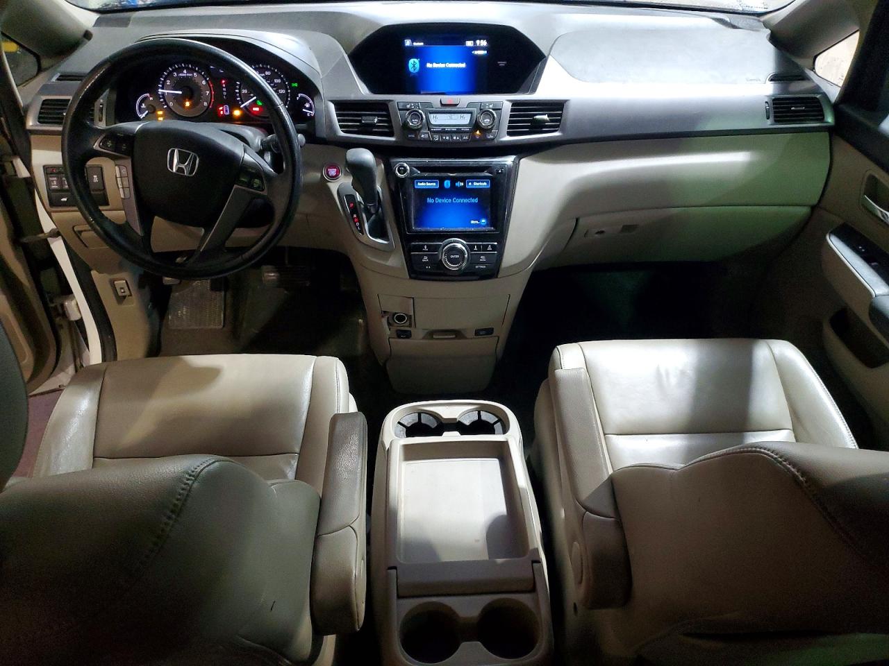 2014 Honda Odyssey Exl White vin: 5FNRL5H61EB053612