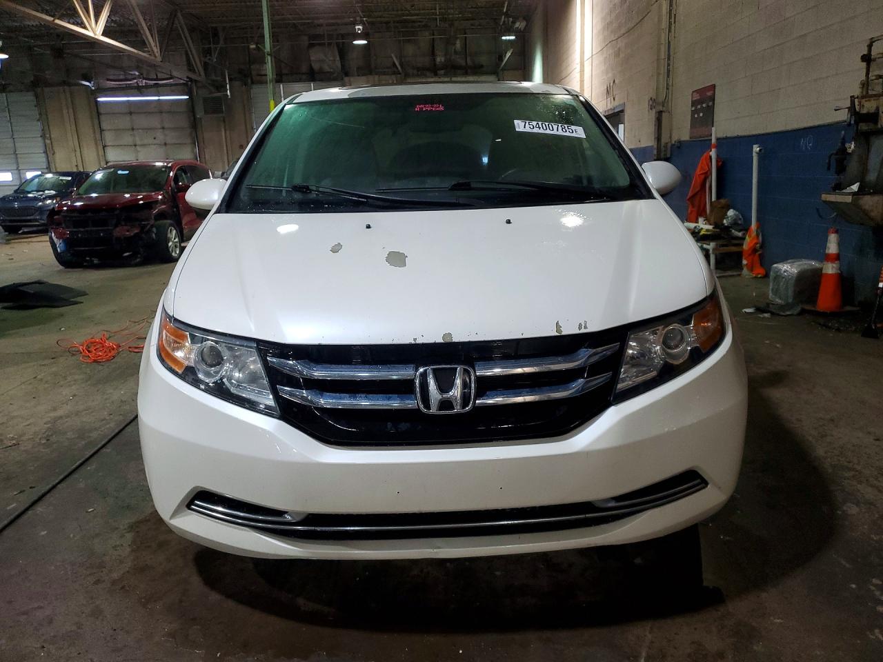 2014 Honda Odyssey Exl White vin: 5FNRL5H61EB053612
