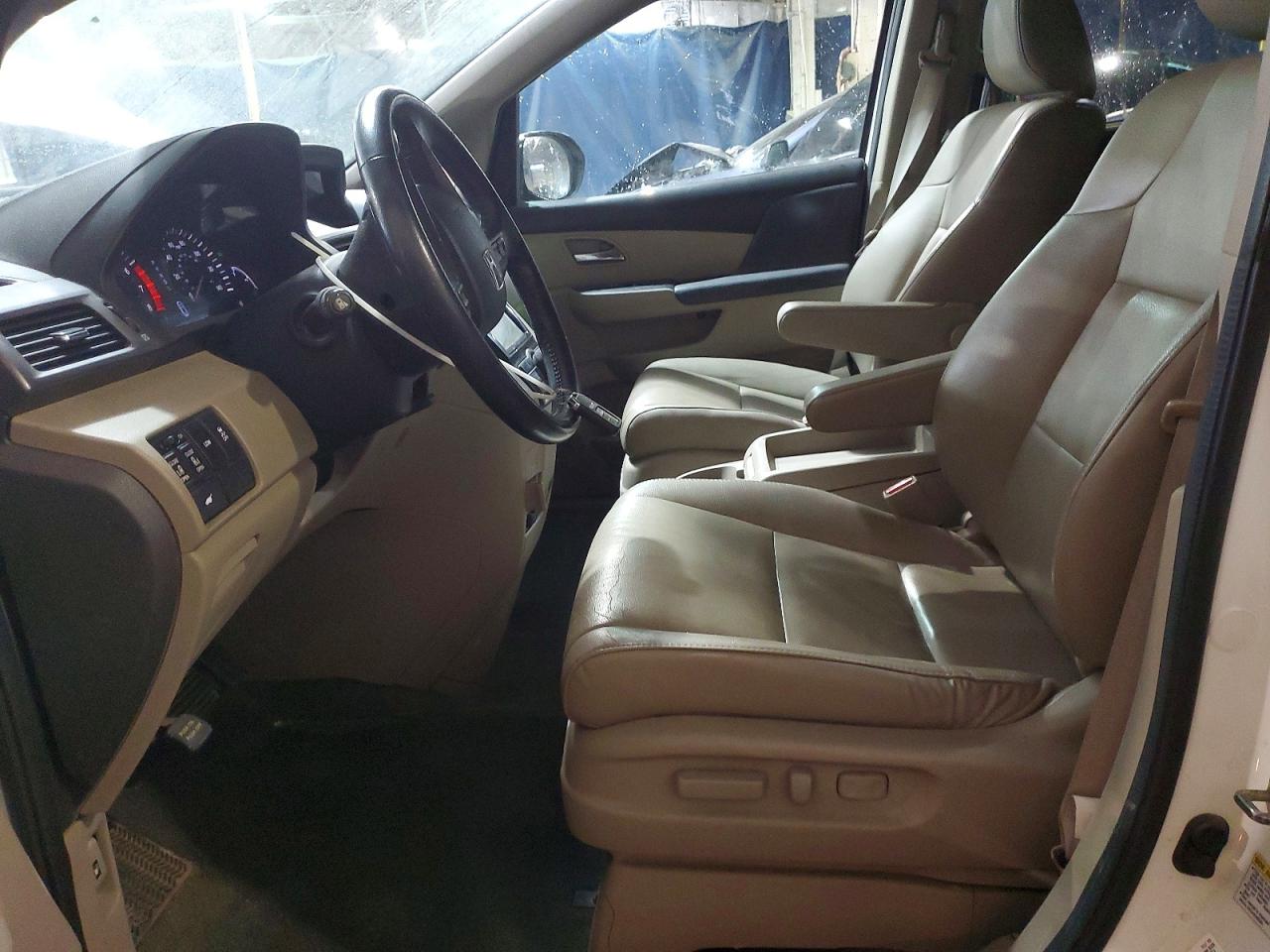 2014 Honda Odyssey Exl White vin: 5FNRL5H61EB053612