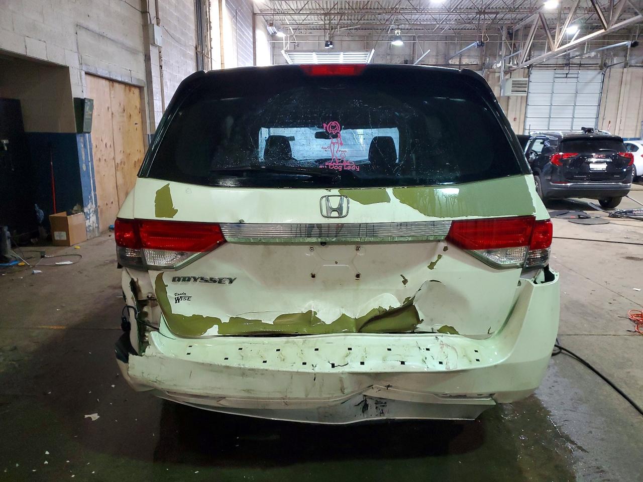 2014 Honda Odyssey Exl White vin: 5FNRL5H61EB053612