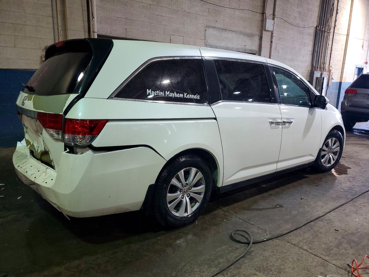 2014 Honda Odyssey Exl White vin: 5FNRL5H61EB053612