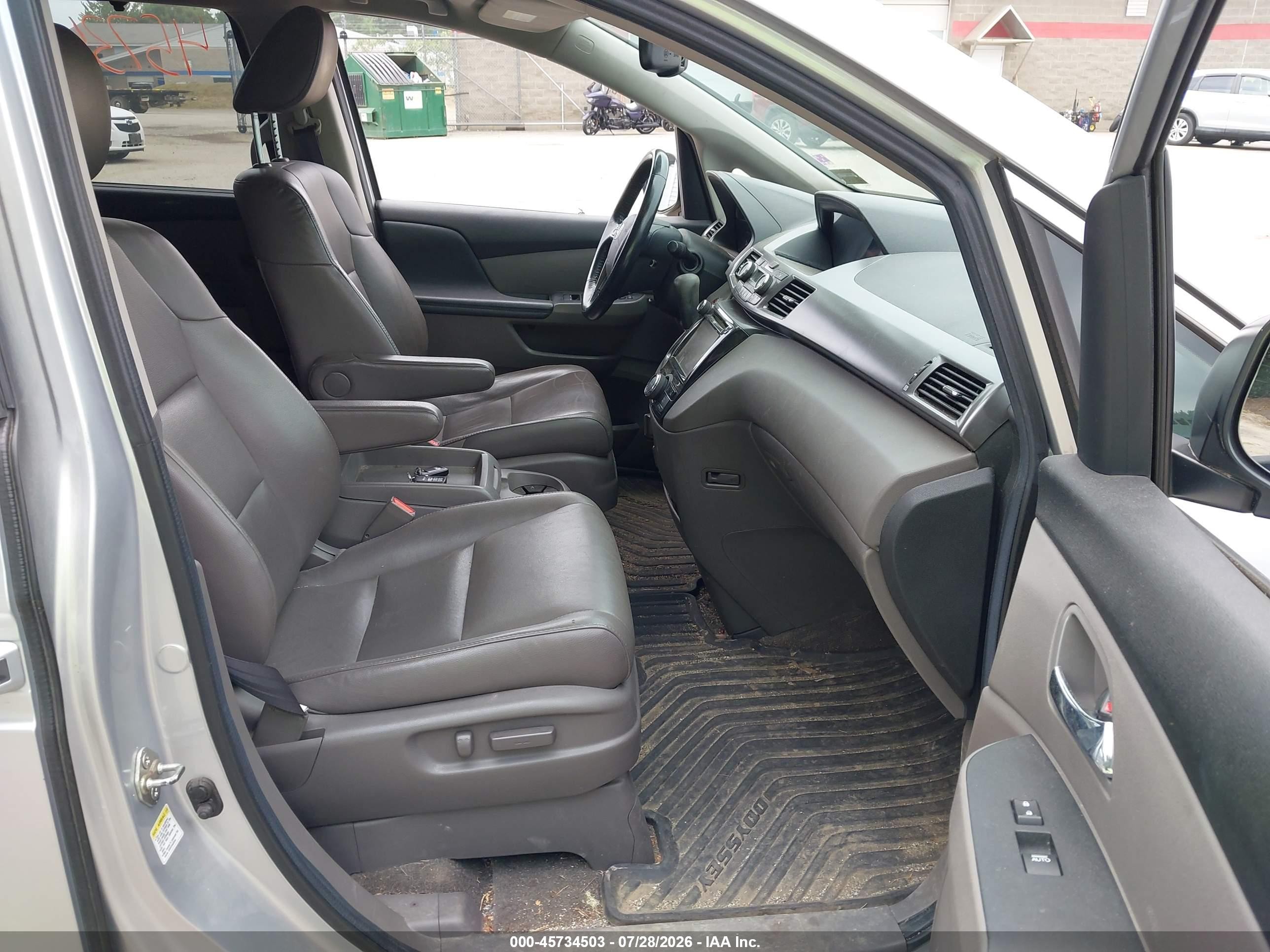 2014 Honda Odyssey Ex-l Silver vin: 5FNRL5H61EB054968