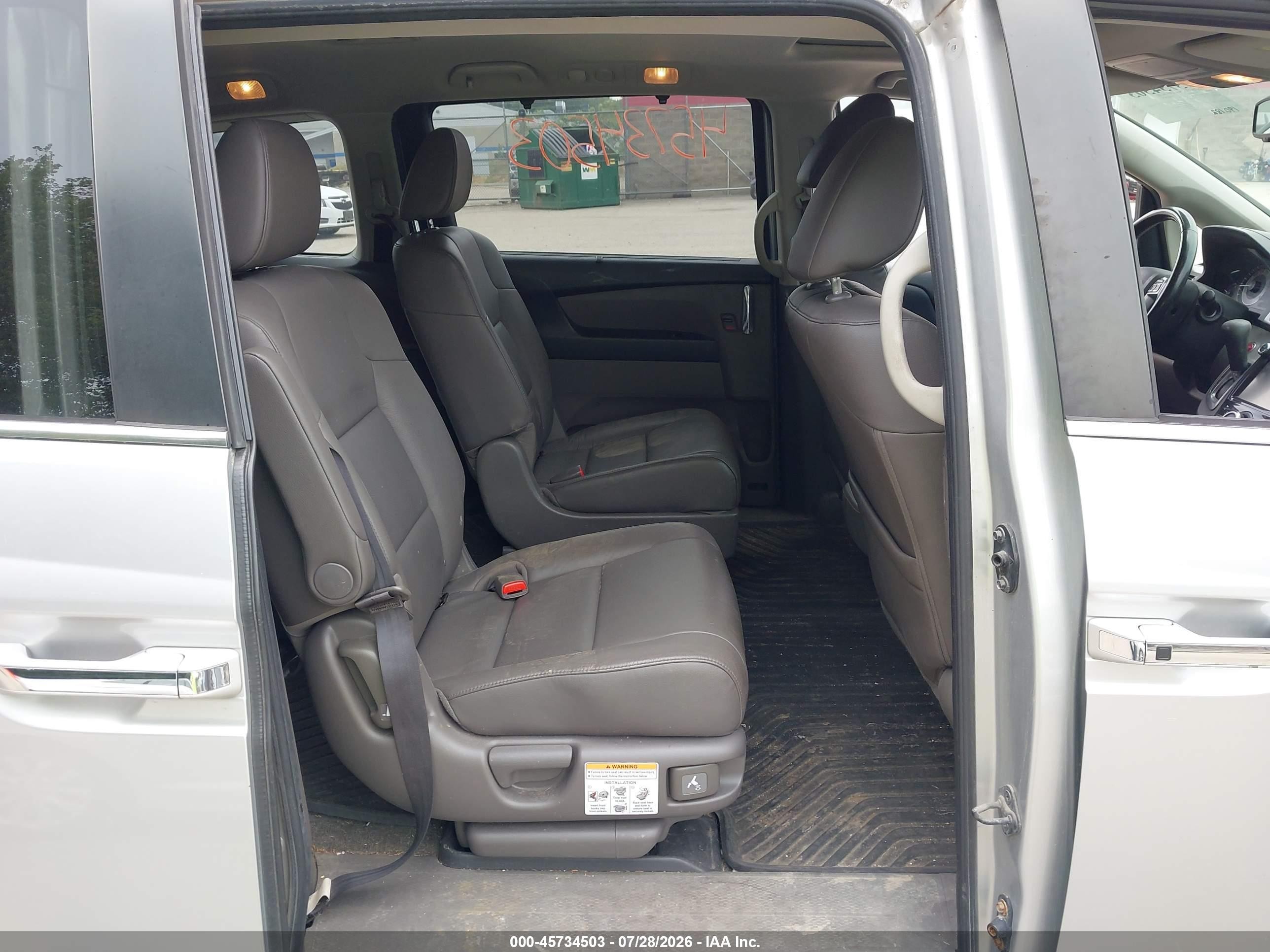2014 Honda Odyssey Ex-l Silver vin: 5FNRL5H61EB054968