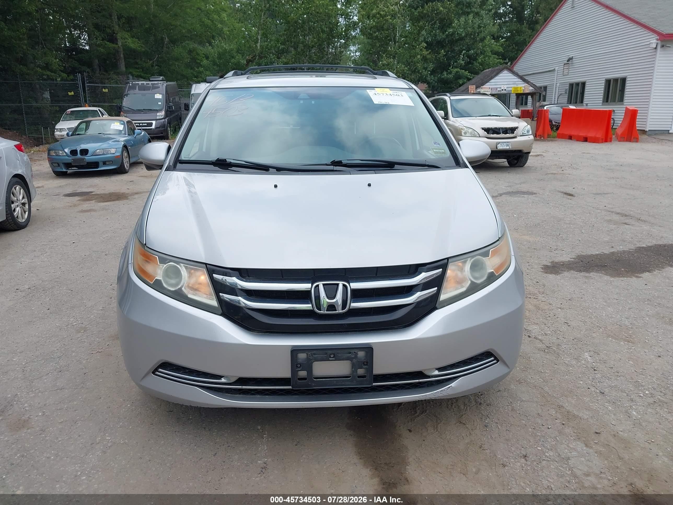 2014 Honda Odyssey Ex-l Silver vin: 5FNRL5H61EB054968