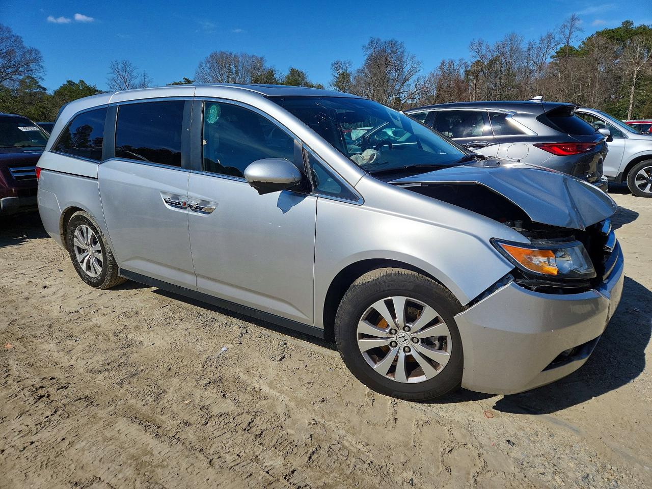 2014 Honda Odyssey Exl Silver vin: 5FNRL5H61EB059054