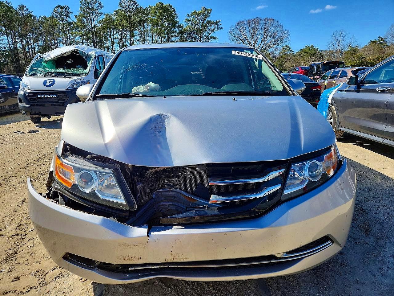 2014 Honda Odyssey Exl Silver vin: 5FNRL5H61EB059054