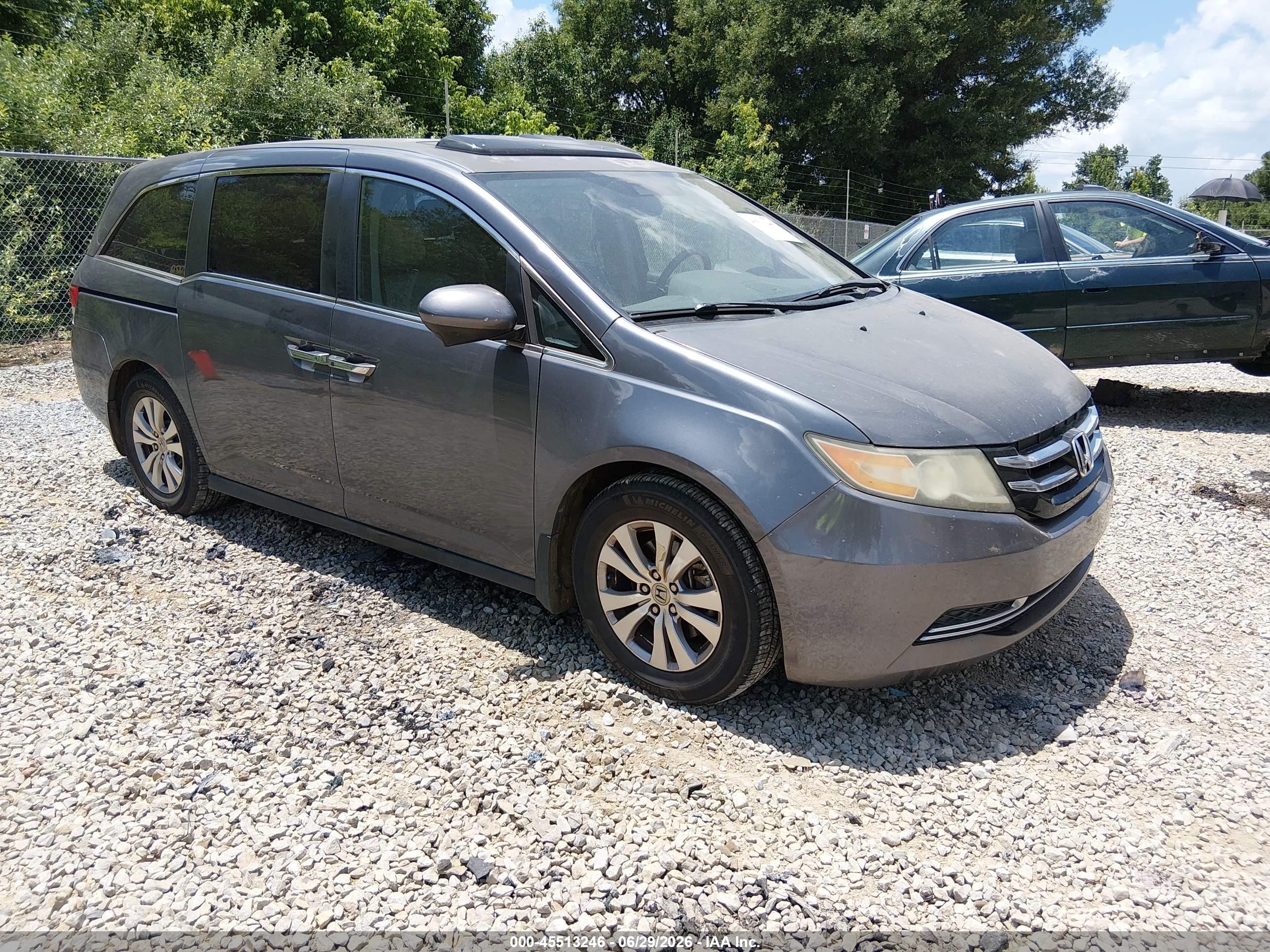 2014 Honda Odyssey Ex-l Gray vin: 5FNRL5H61EB060916