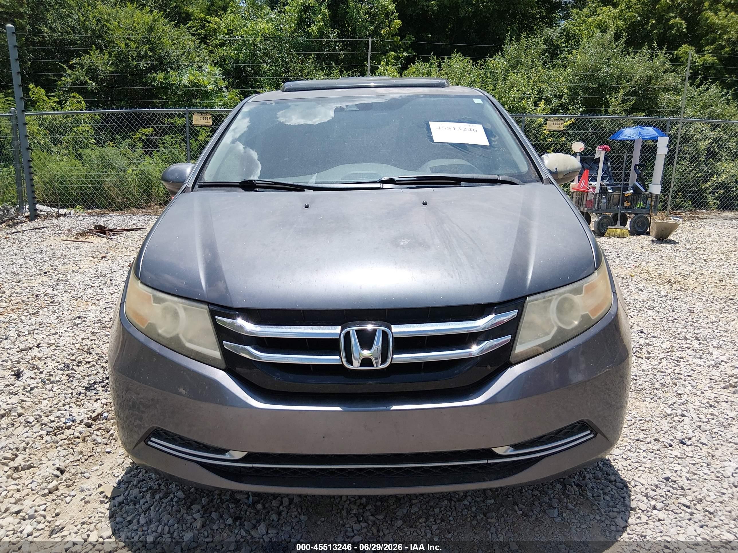 2014 Honda Odyssey Ex-l Серый vin: 5FNRL5H61EB060916