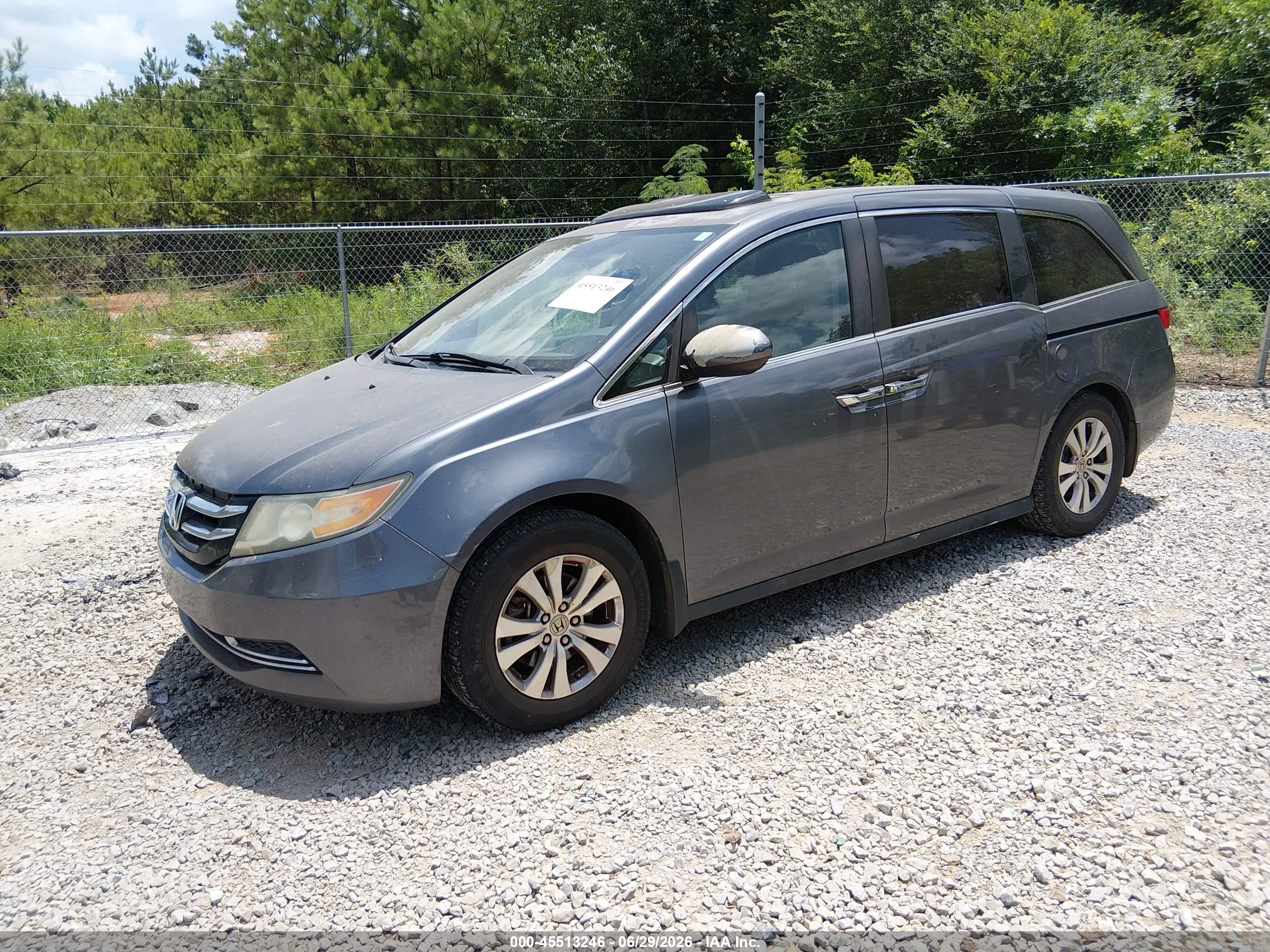 2014 Honda Odyssey Ex-l Серый vin: 5FNRL5H61EB060916