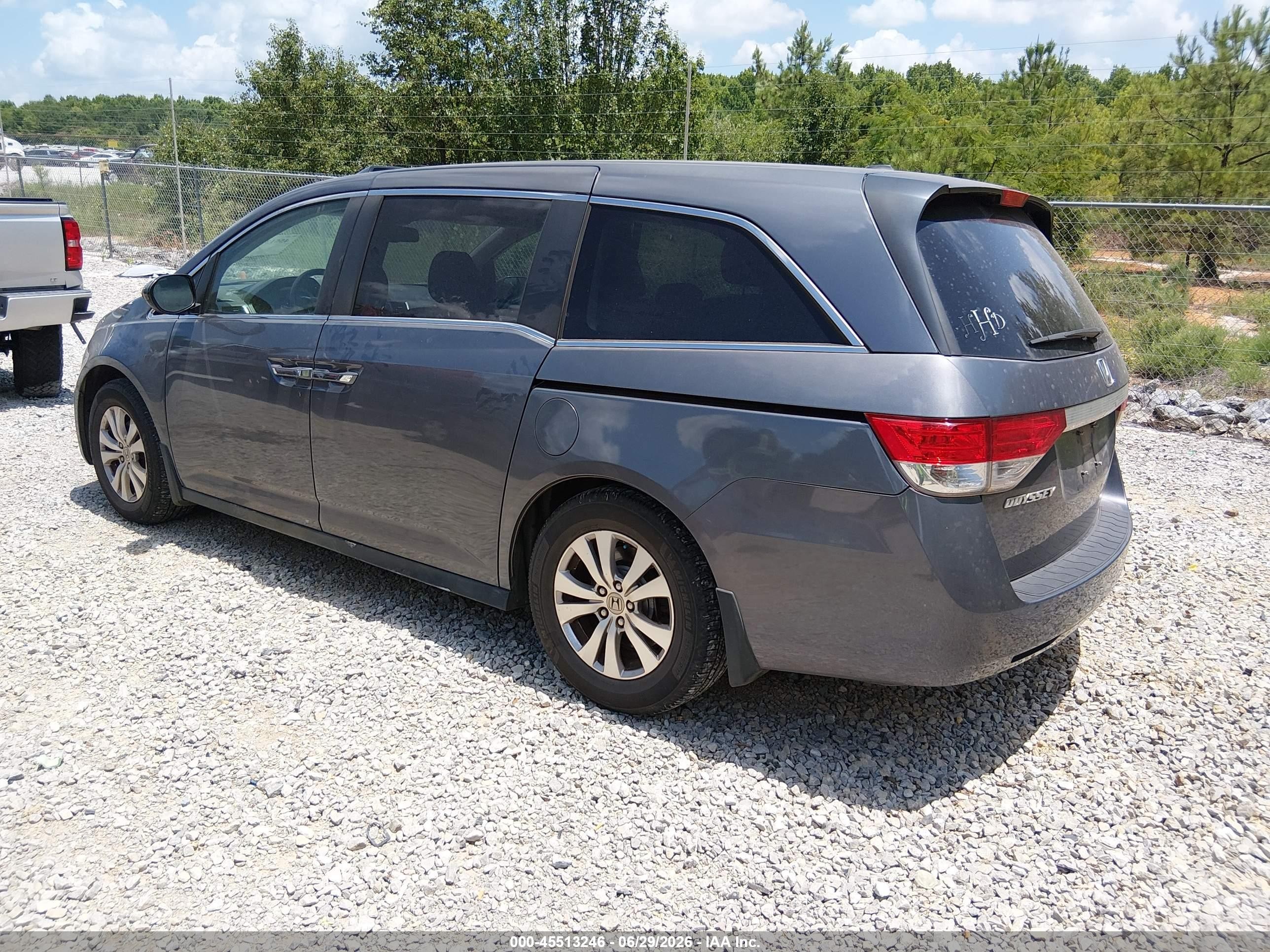 2014 Honda Odyssey Ex-l Серый vin: 5FNRL5H61EB060916