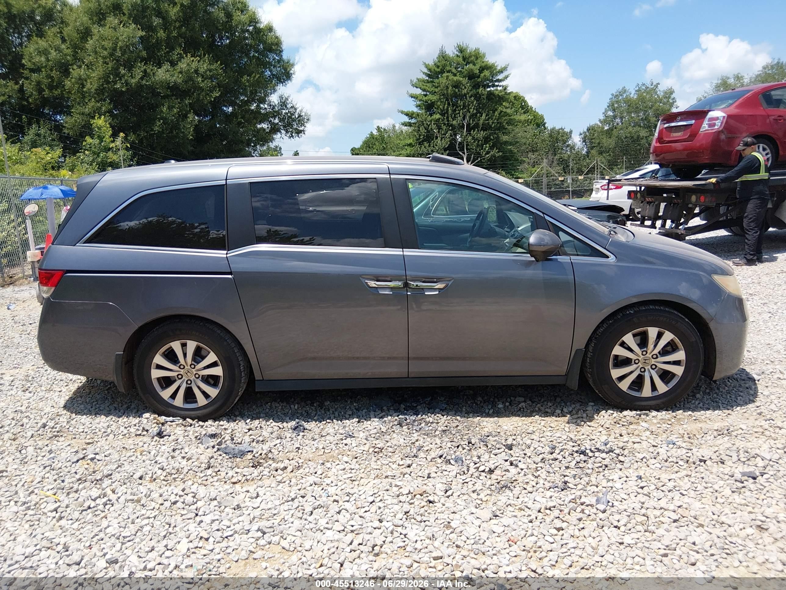 2014 Honda Odyssey Ex-l Серый vin: 5FNRL5H61EB060916