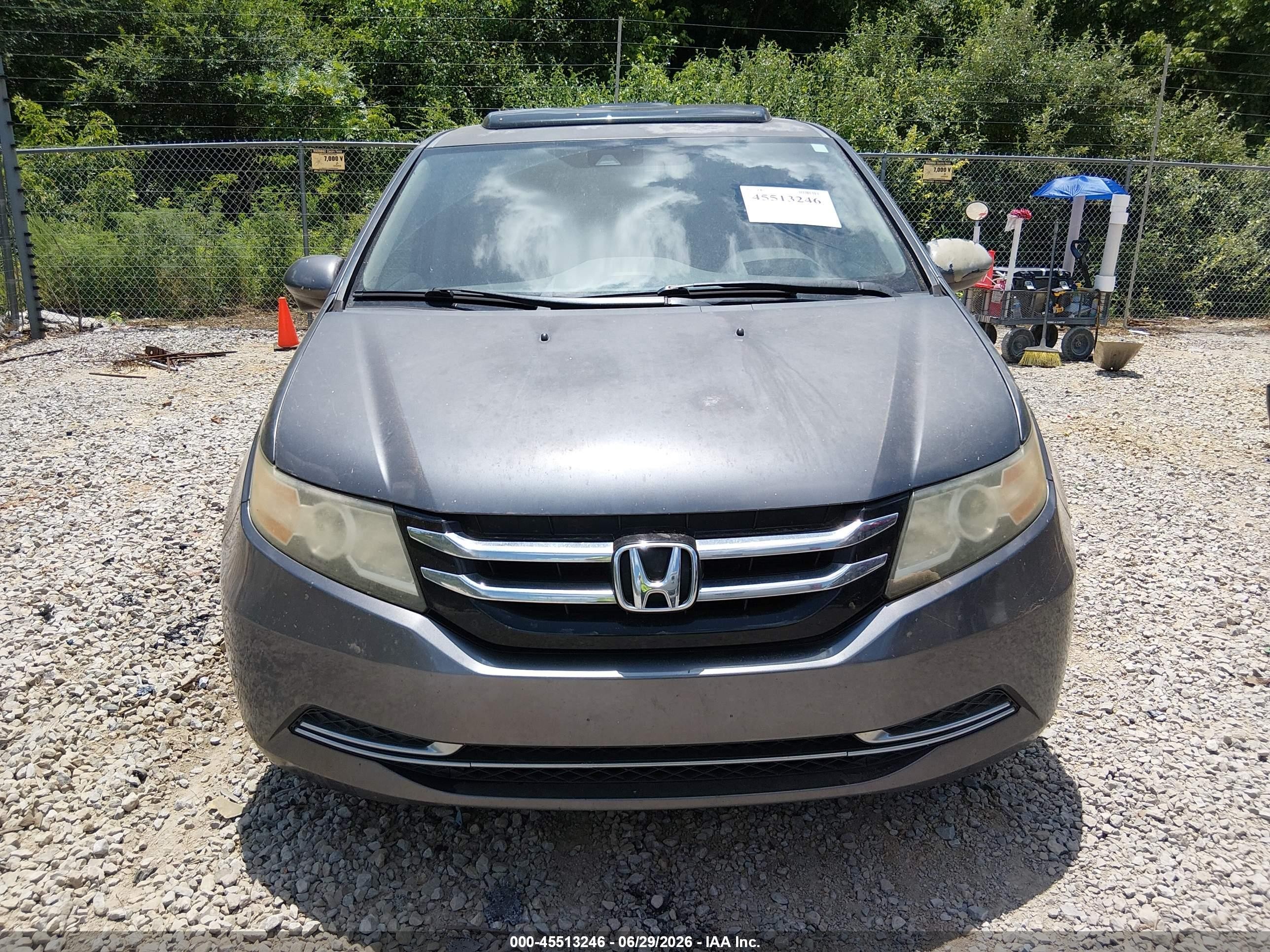 2014 Honda Odyssey Ex-l Серый vin: 5FNRL5H61EB060916