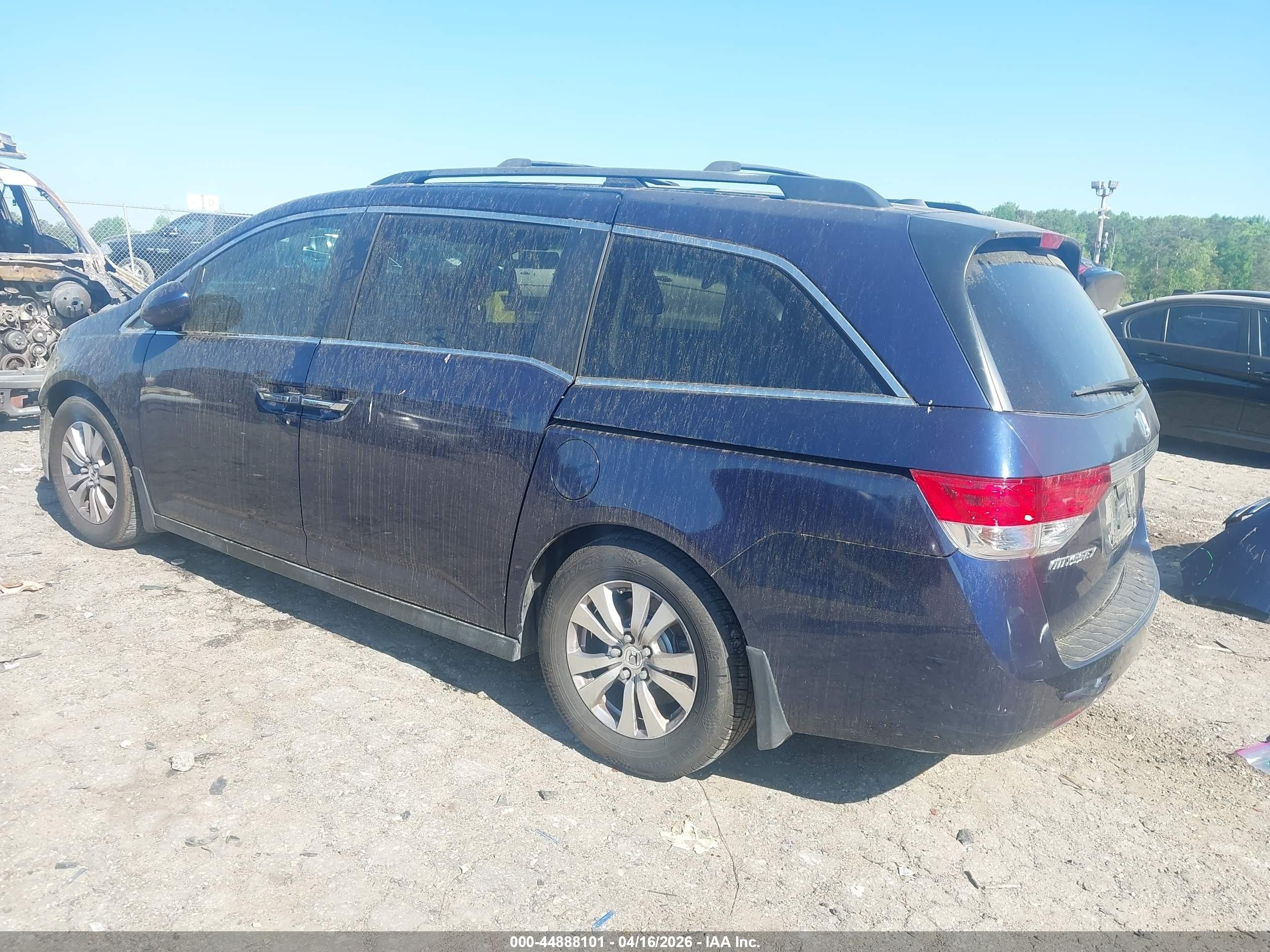 2014 Honda Odyssey Ex-l Dark Blue vin: 5FNRL5H61EB072080