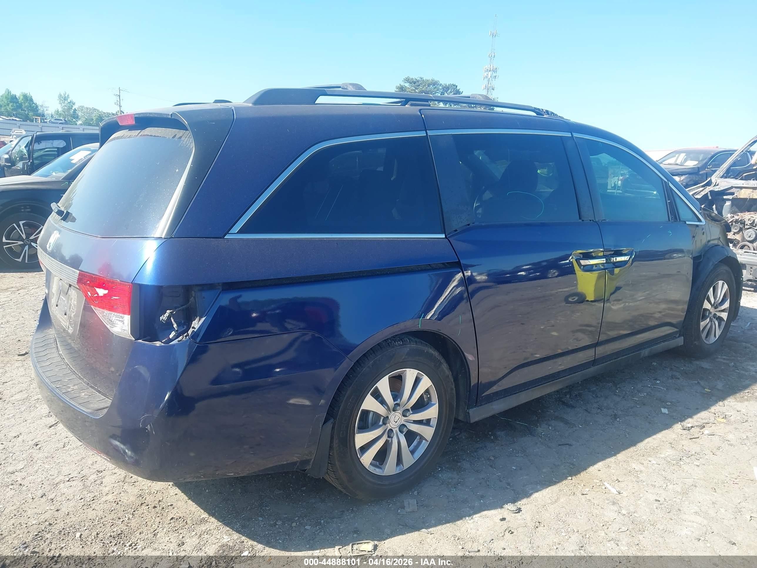 2014 Honda Odyssey Ex-l Dark Blue vin: 5FNRL5H61EB072080