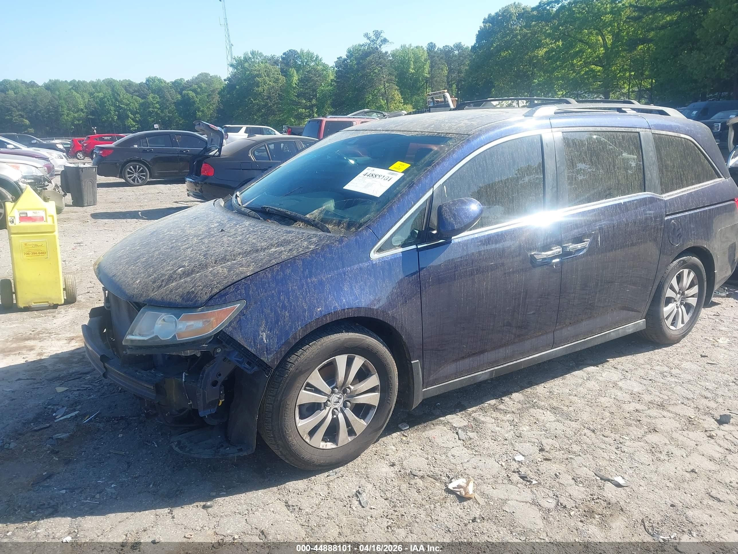 2014 Honda Odyssey Ex-l Dark Blue vin: 5FNRL5H61EB072080