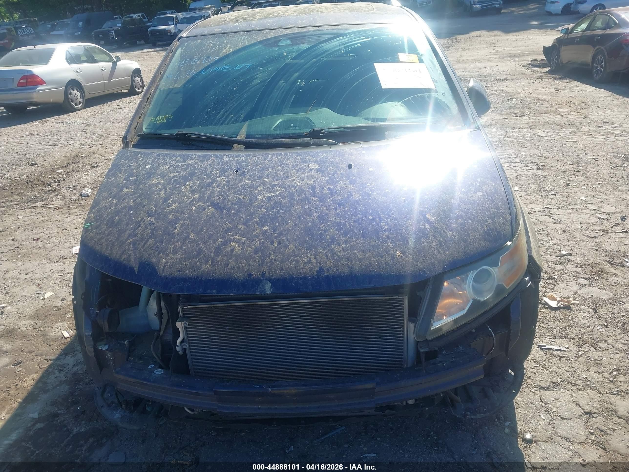 2014 Honda Odyssey Ex-l Dark Blue vin: 5FNRL5H61EB072080