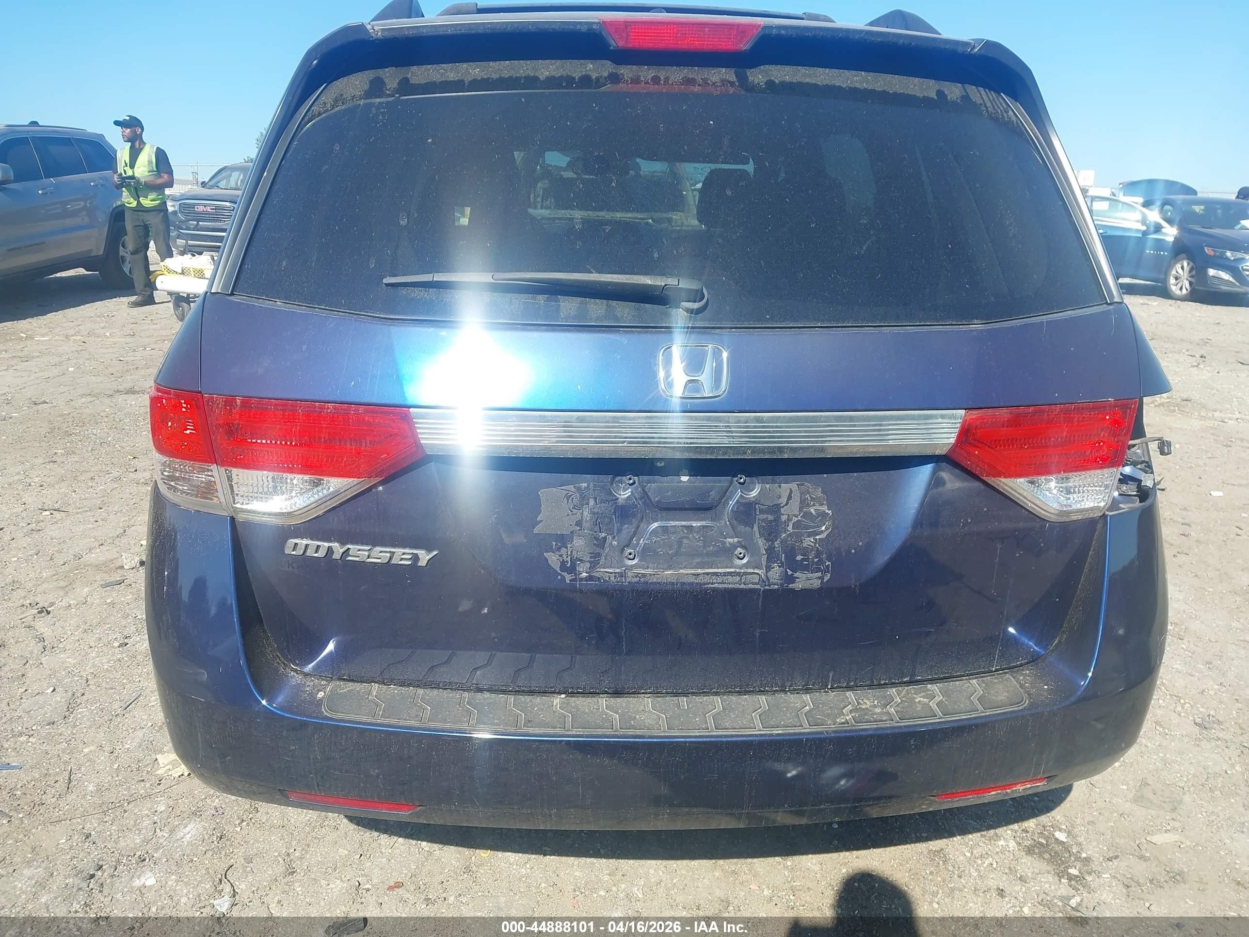 2014 Honda Odyssey Ex-l Dark Blue vin: 5FNRL5H61EB072080