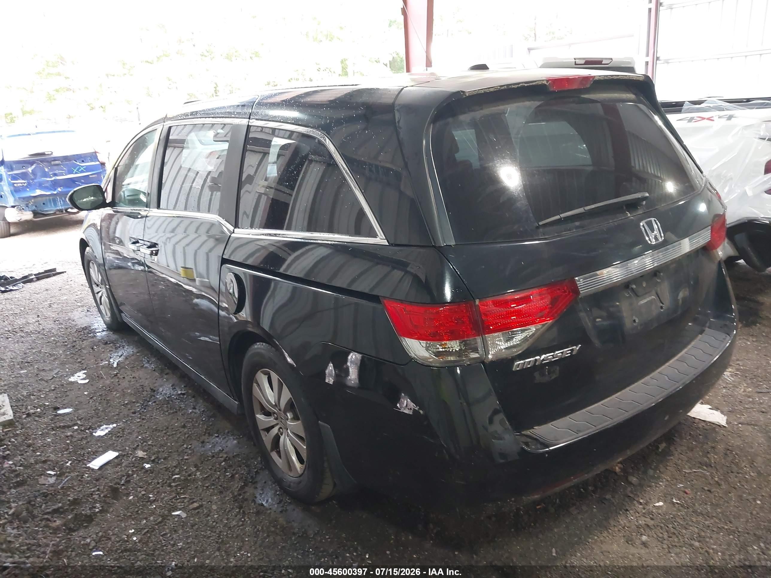 2014 Honda Odyssey Ex-l Черный vin: 5FNRL5H61EB080793