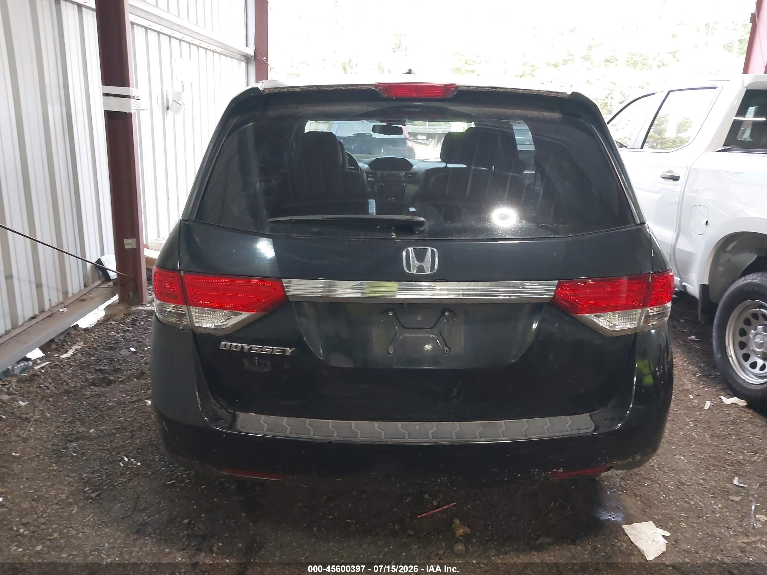 2014 Honda Odyssey Ex-l Черный vin: 5FNRL5H61EB080793