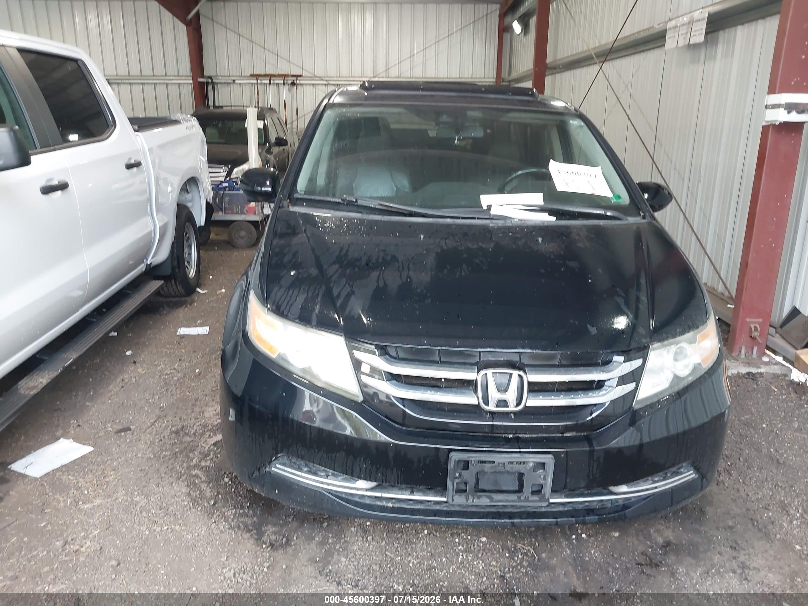 2014 Honda Odyssey Ex-l Черный vin: 5FNRL5H61EB080793