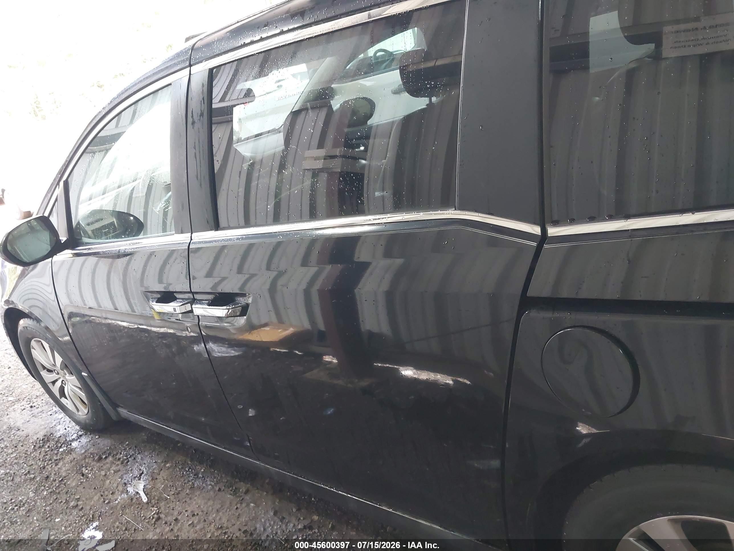 2014 Honda Odyssey Ex-l Черный vin: 5FNRL5H61EB080793