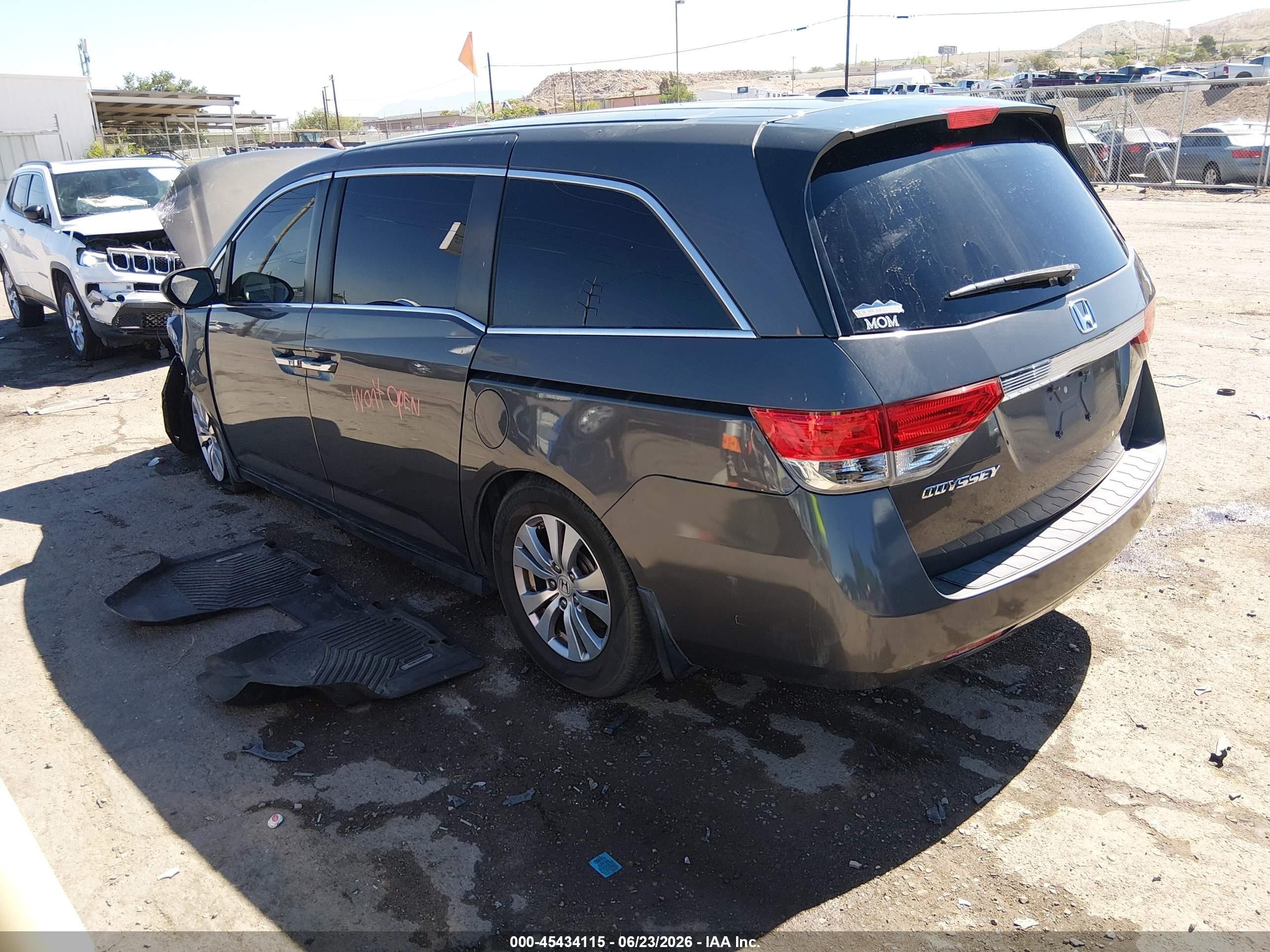 2014 Honda Odyssey Ex-l Gray vin: 5FNRL5H61EB092362
