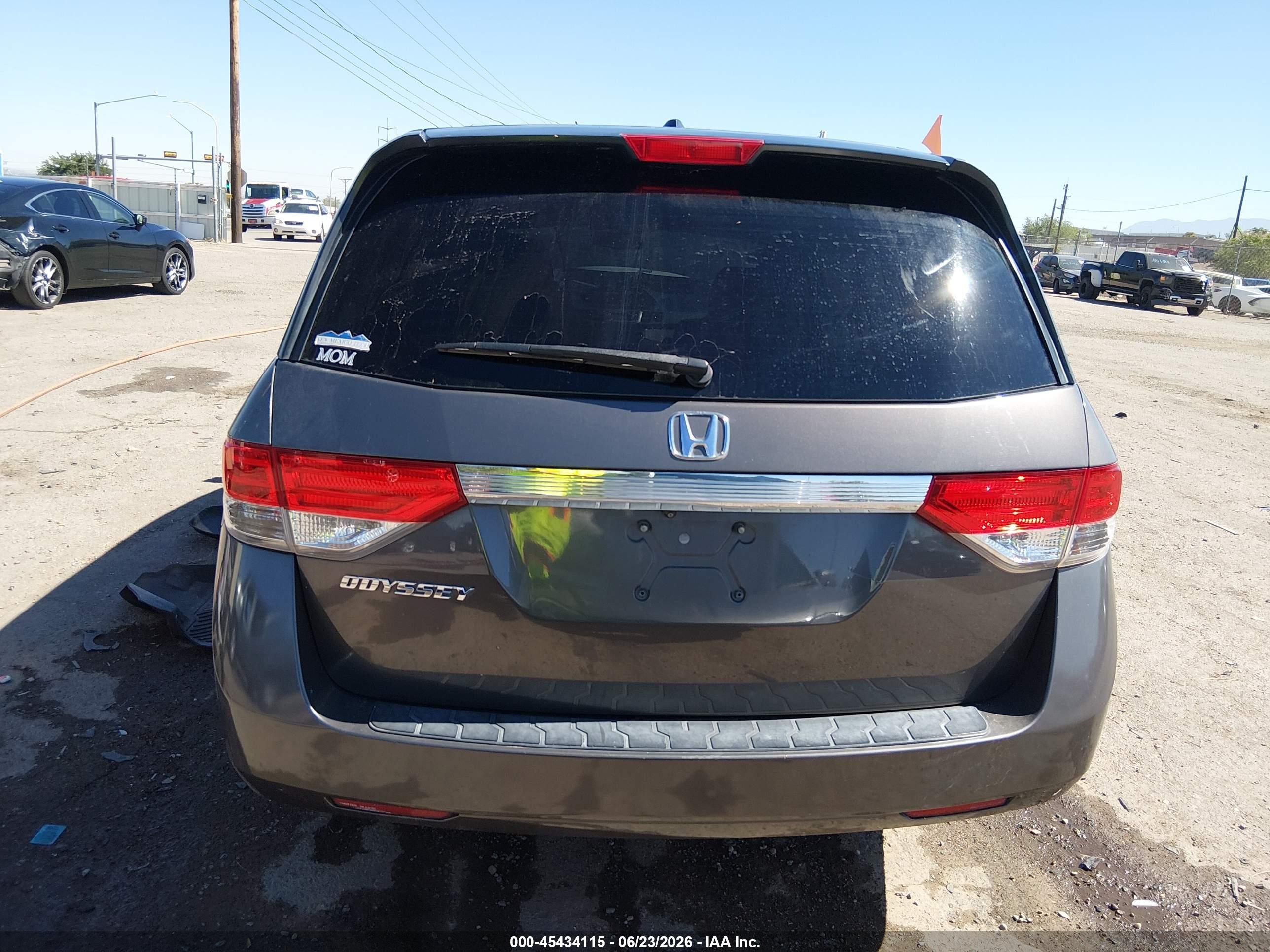 2014 Honda Odyssey Ex-l Gray vin: 5FNRL5H61EB092362