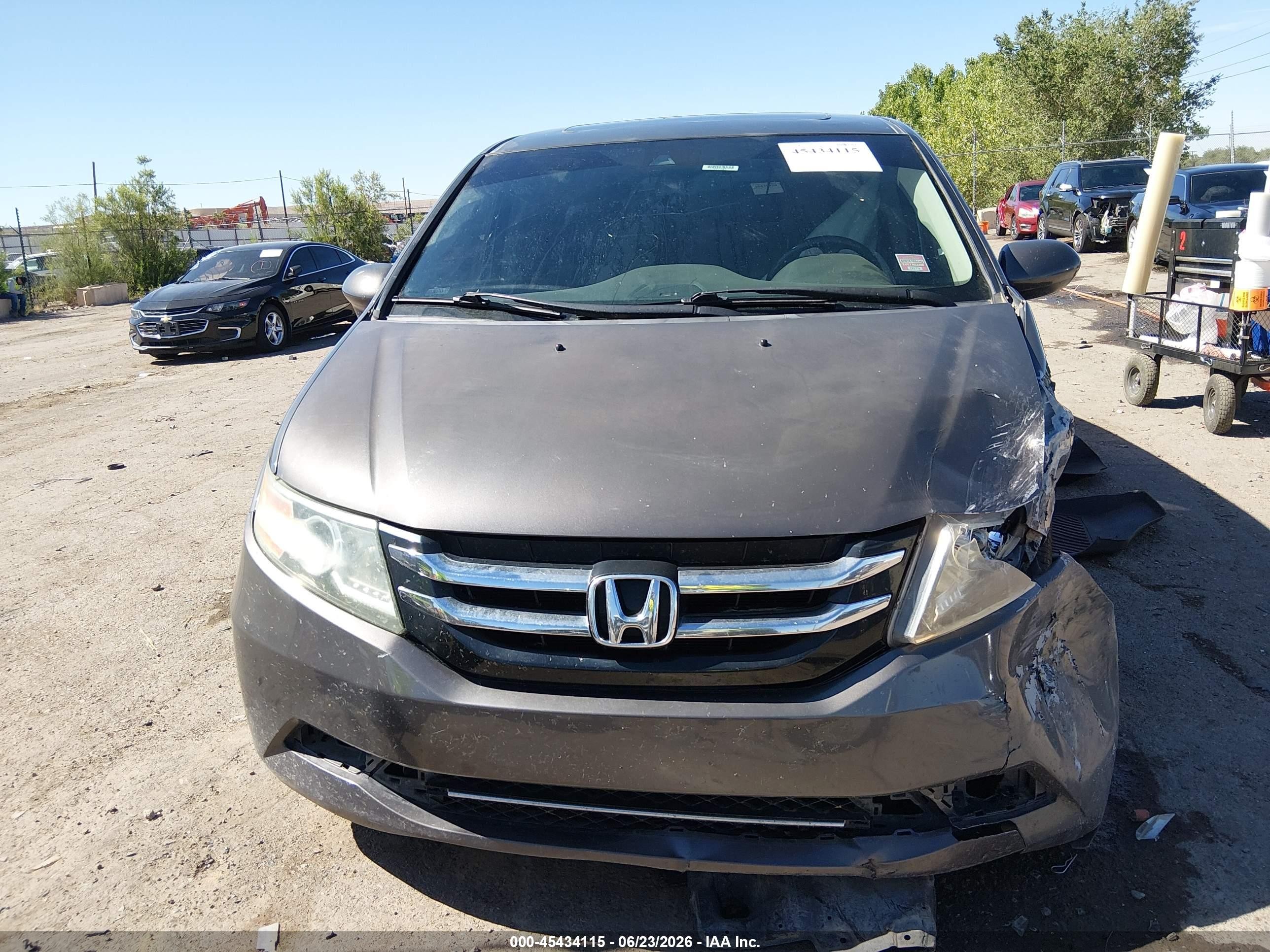 2014 Honda Odyssey Ex-l Gray vin: 5FNRL5H61EB092362