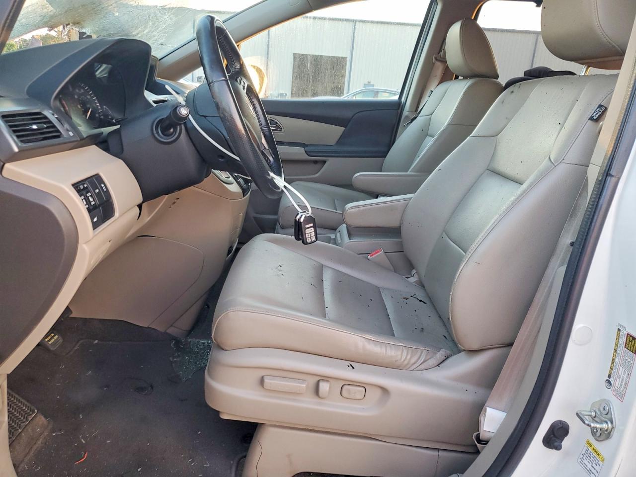 2014 Honda Odyssey Exl White vin: 5FNRL5H61EB093933