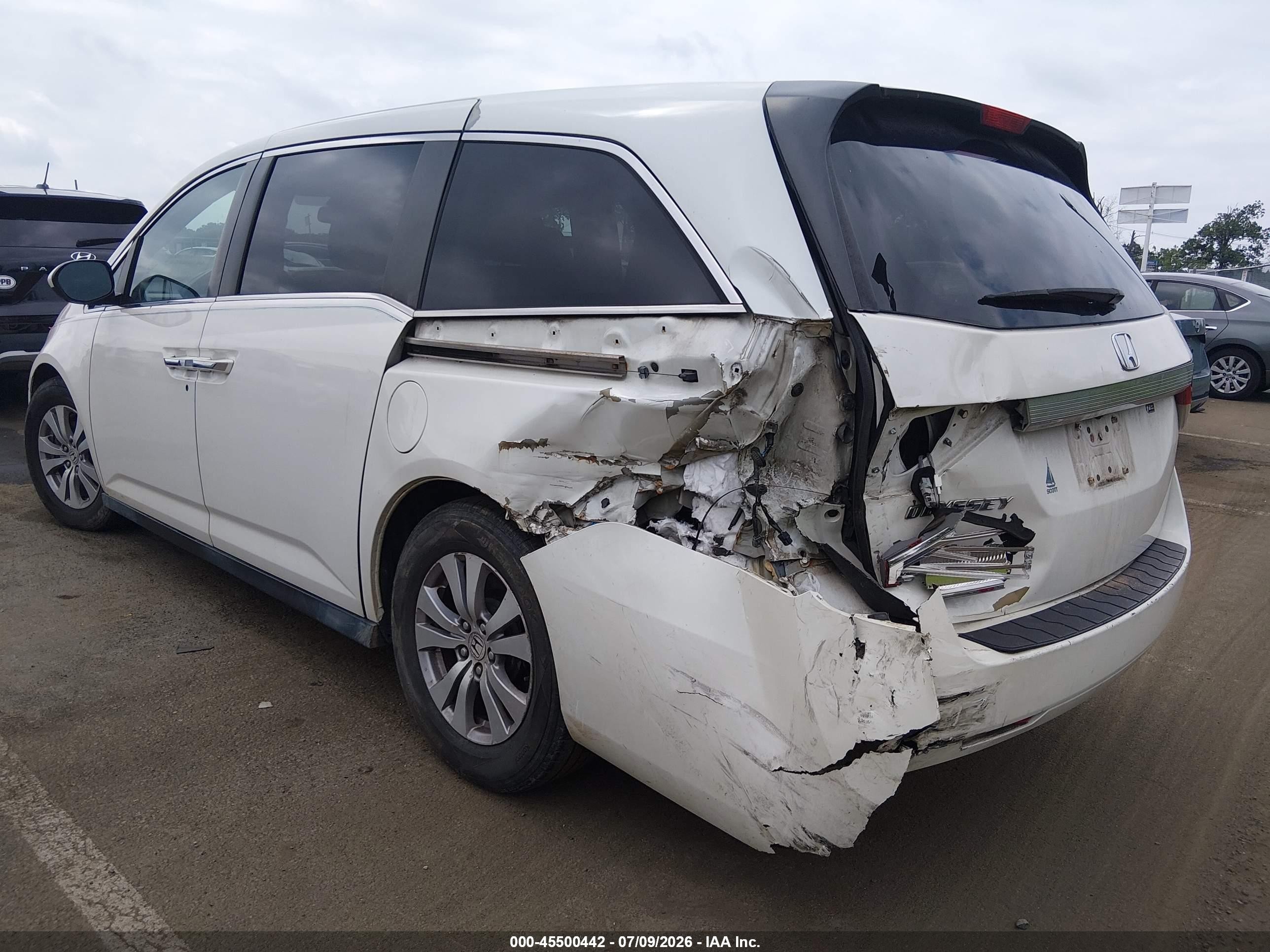 2014 Honda Odyssey Ex-l White vin: 5FNRL5H61EB096685
