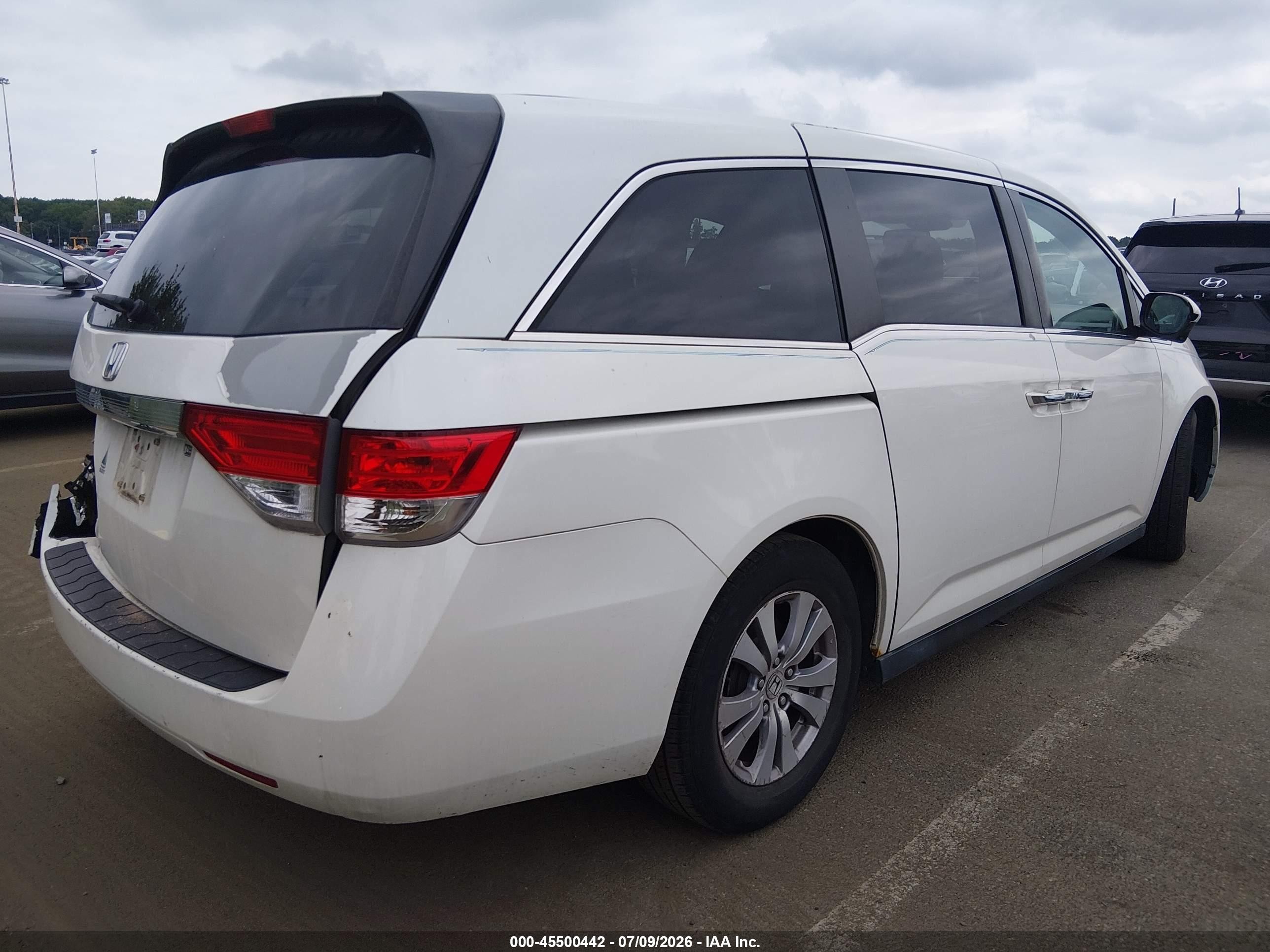 2014 Honda Odyssey Ex-l White vin: 5FNRL5H61EB096685