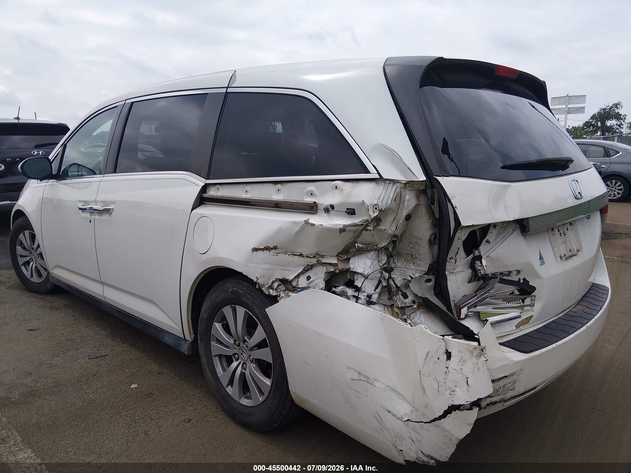 2014 Honda Odyssey Ex-l White vin: 5FNRL5H61EB096685