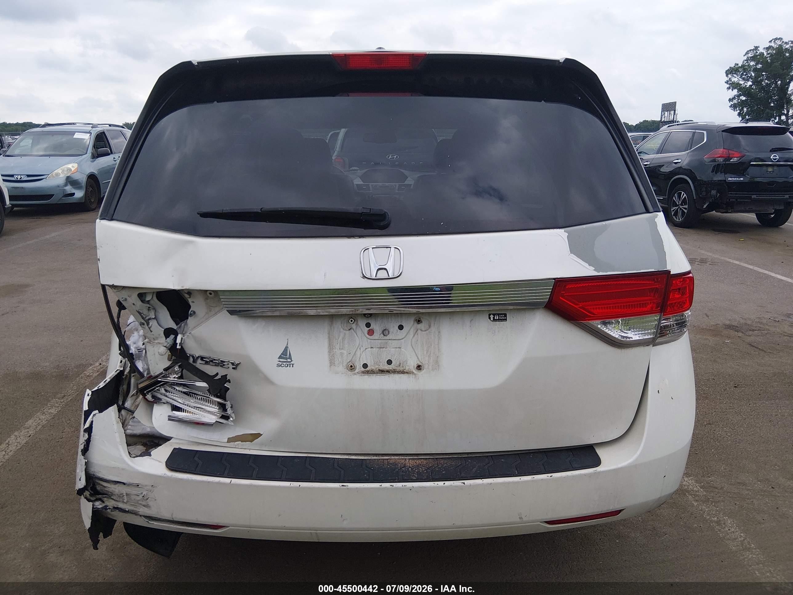 2014 Honda Odyssey Ex-l White vin: 5FNRL5H61EB096685