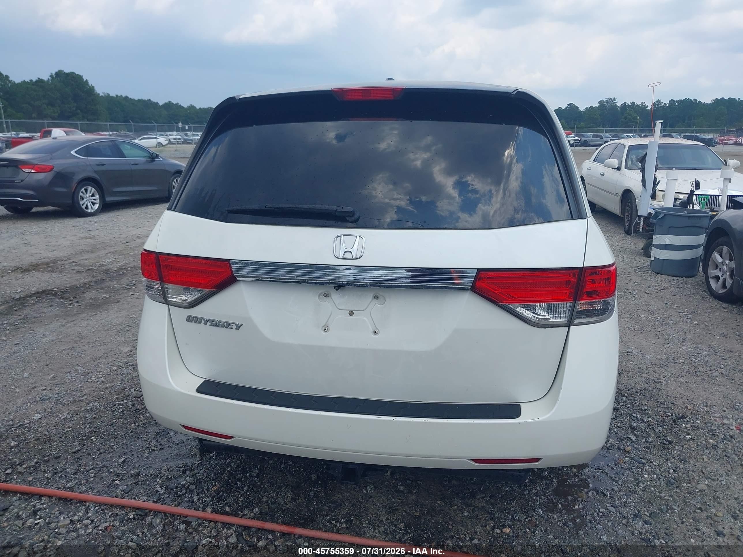 2014 Honda Odyssey Ex-l White vin: 5FNRL5H61EB110410
