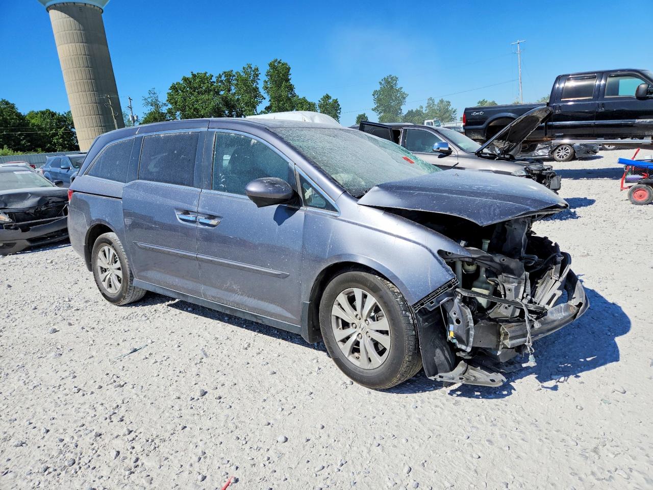 2014 Honda Odyssey Exl Gray vin: 5FNRL5H61EB114375