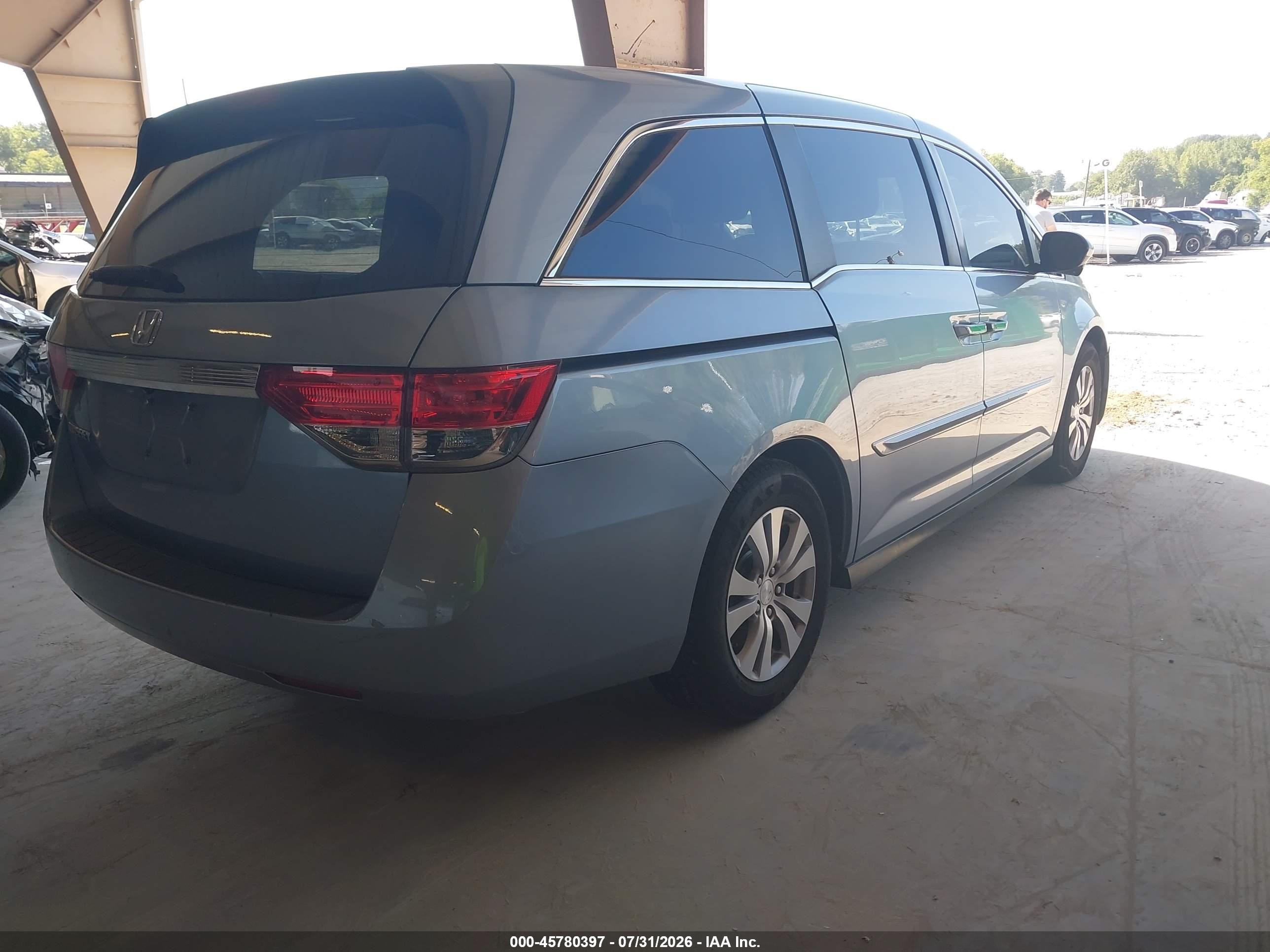 2014 Honda Odyssey Ex-l Blue vin: 5FNRL5H61EB128194
