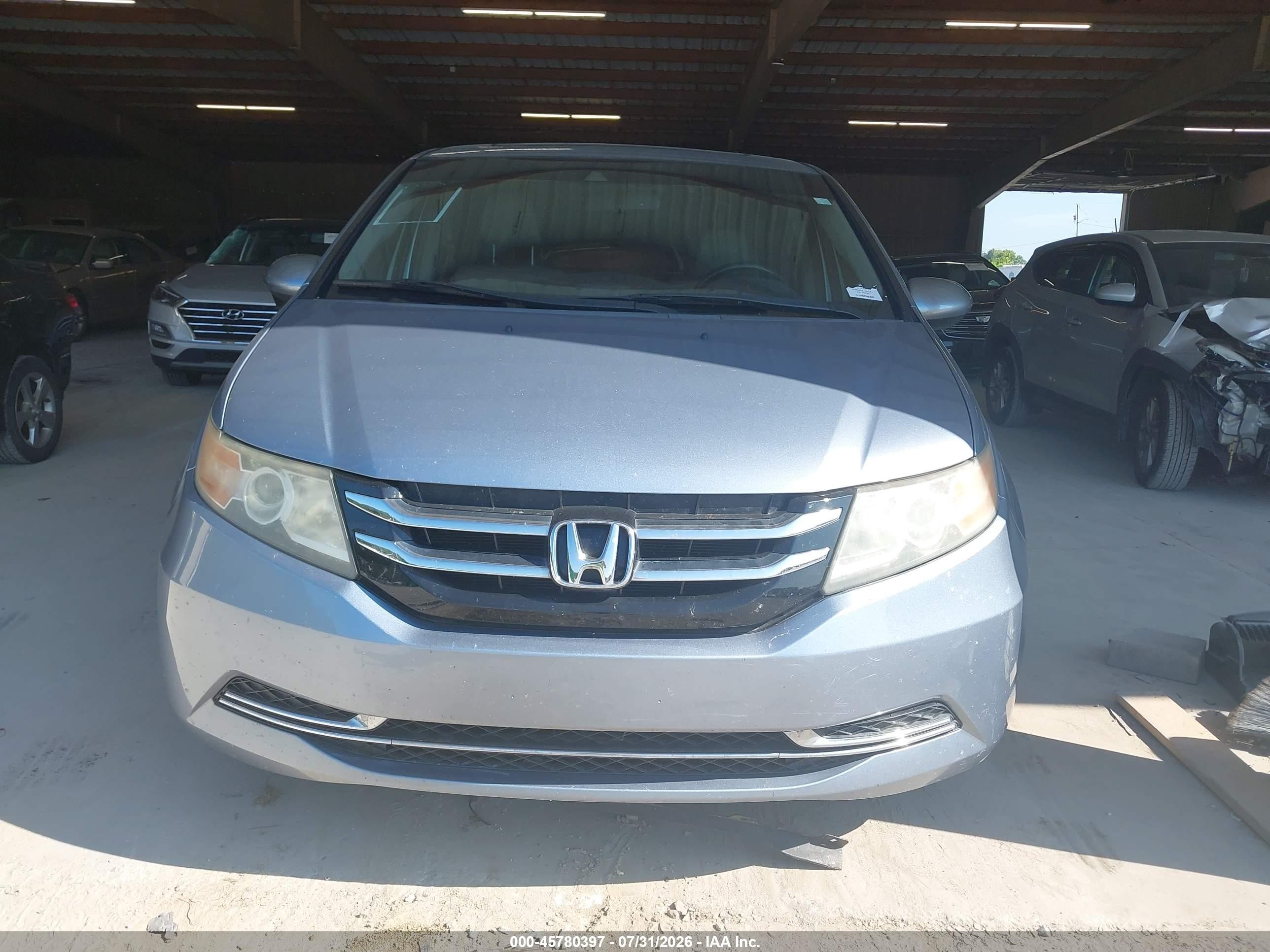 2014 Honda Odyssey Ex-l Blue vin: 5FNRL5H61EB128194
