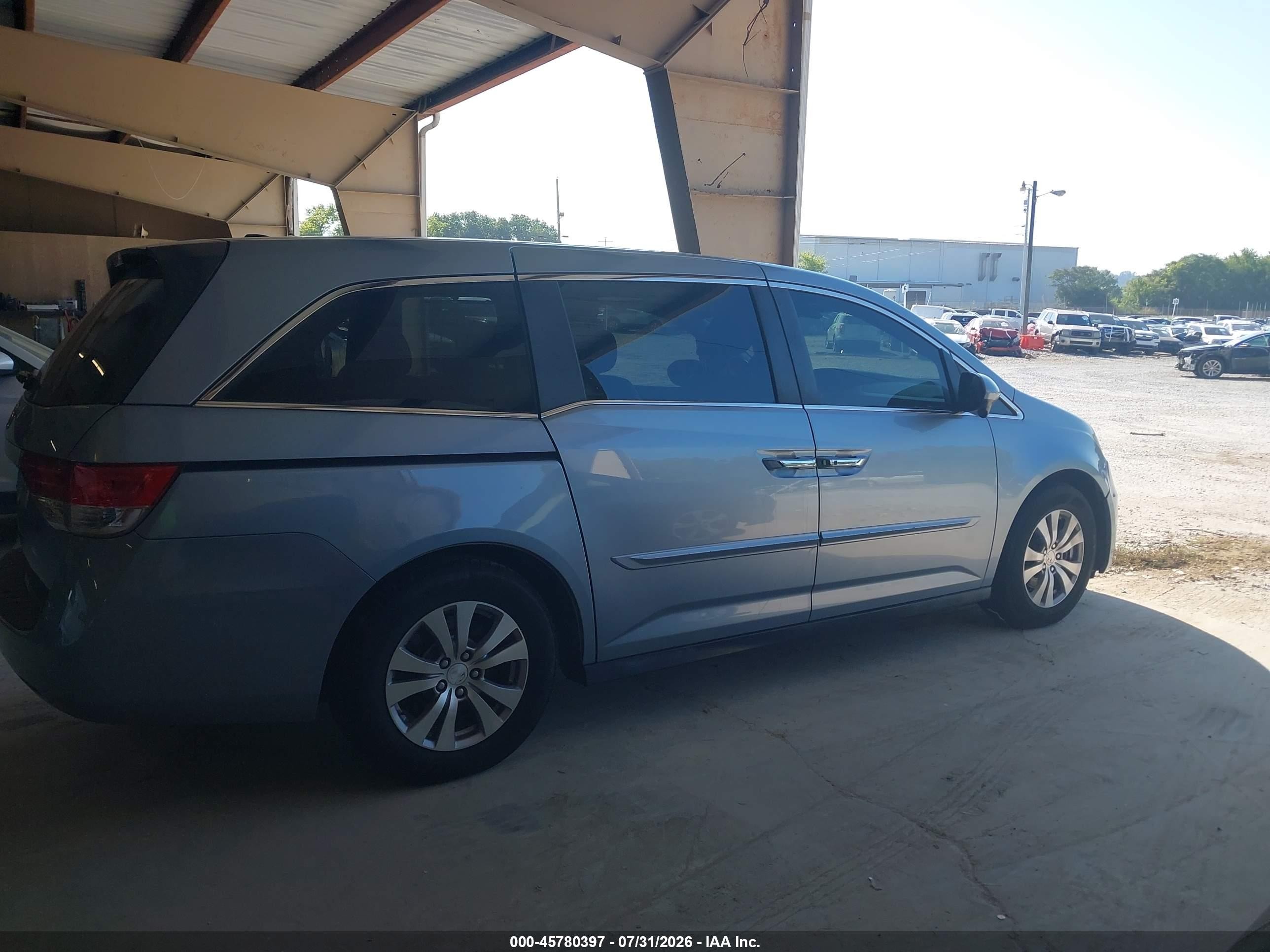 2014 Honda Odyssey Ex-l Blue vin: 5FNRL5H61EB128194