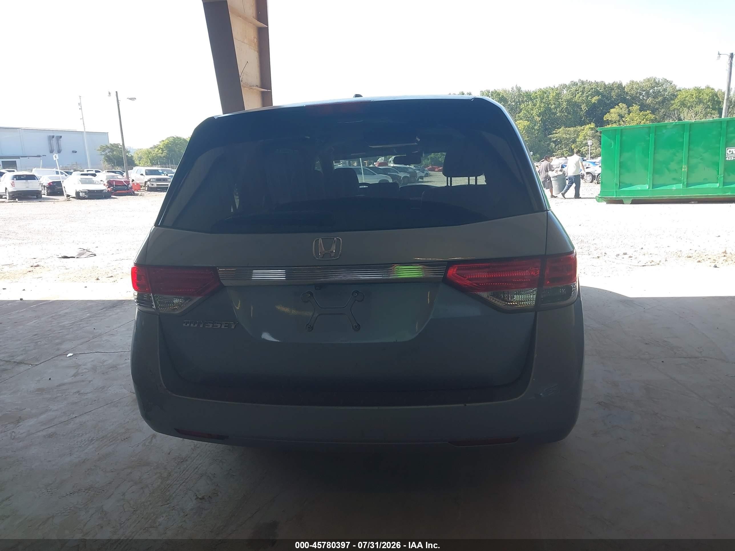 2014 Honda Odyssey Ex-l Blue vin: 5FNRL5H61EB128194