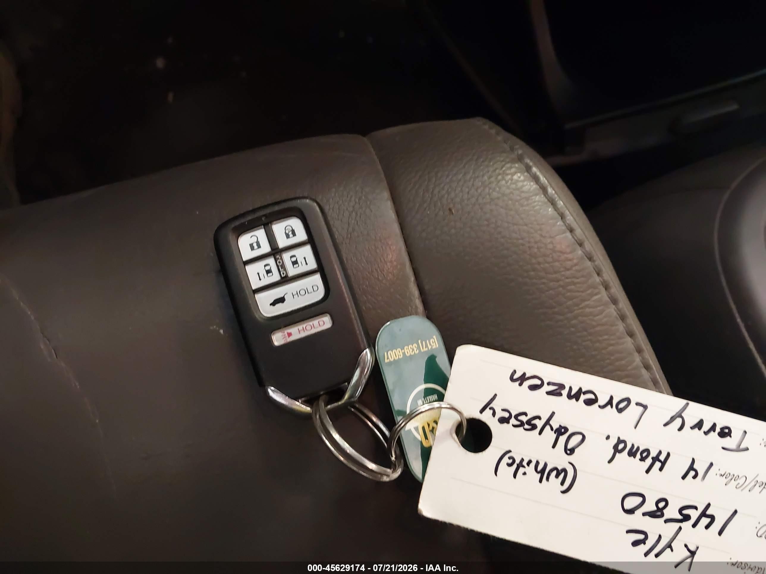 2014 Honda Odyssey Ex-l White vin: 5FNRL5H61EB128986