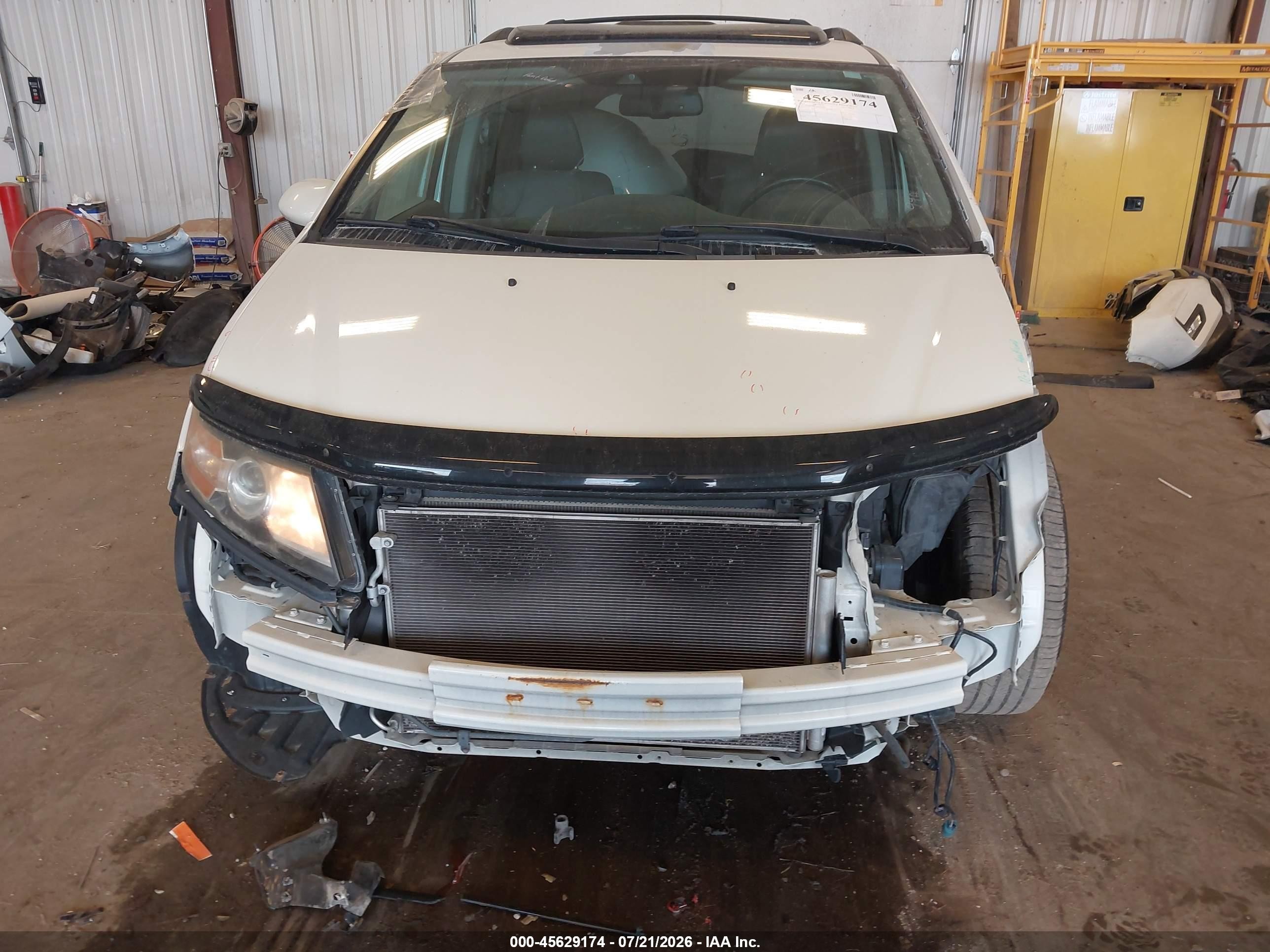 2014 Honda Odyssey Ex-l White vin: 5FNRL5H61EB128986