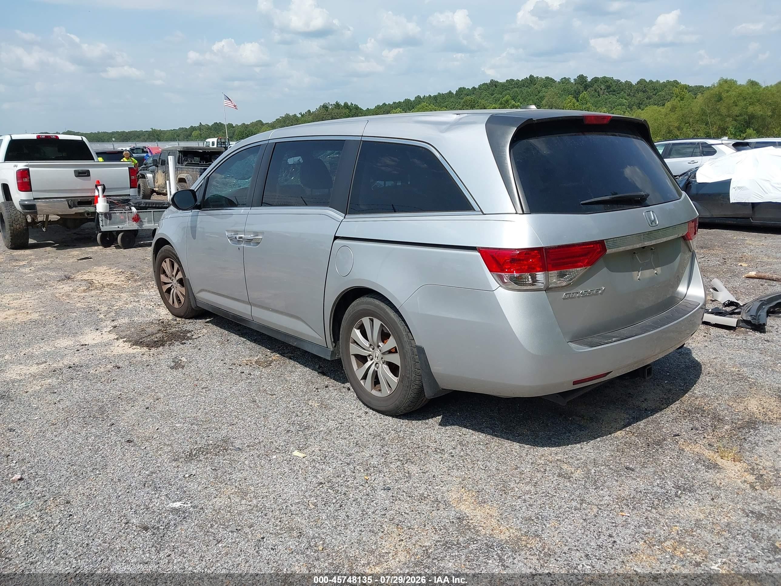 2015 Honda Odyssey Ex-l Silver vin: 5FNRL5H61FB002435