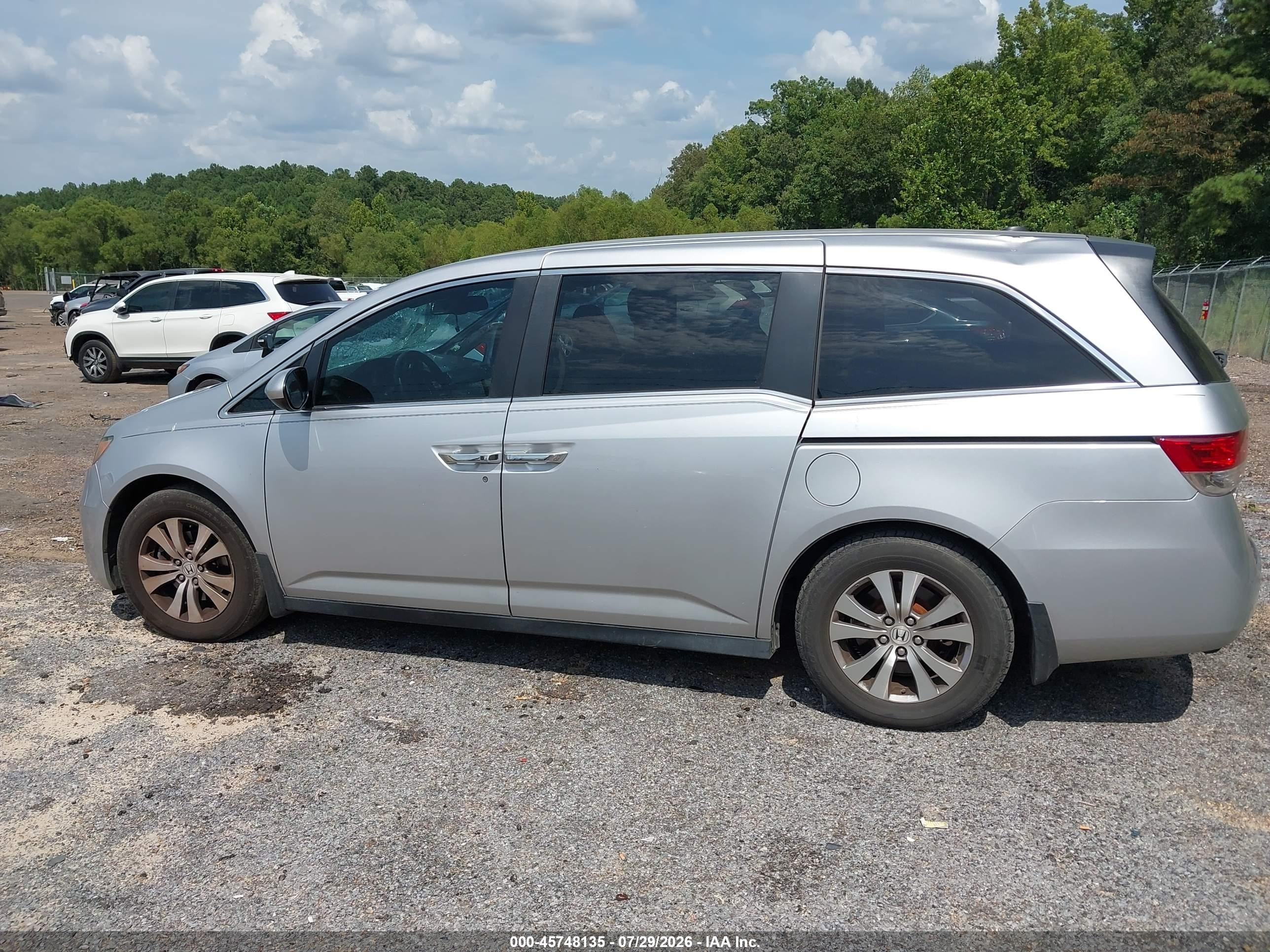 2015 Honda Odyssey Ex-l Silver vin: 5FNRL5H61FB002435